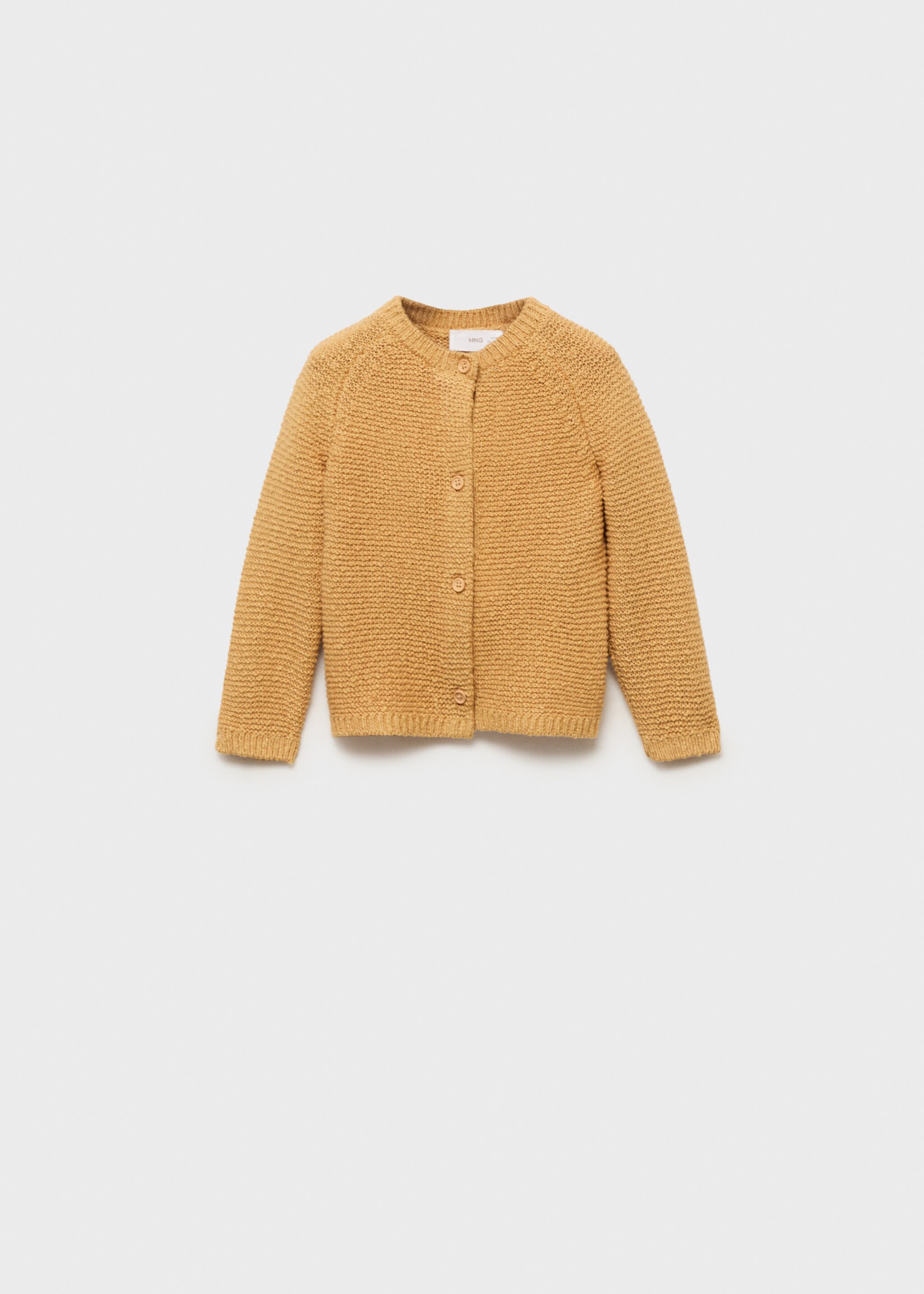Knitted button cardigan - Article without model, Mustard. Ref: 87065954-00.