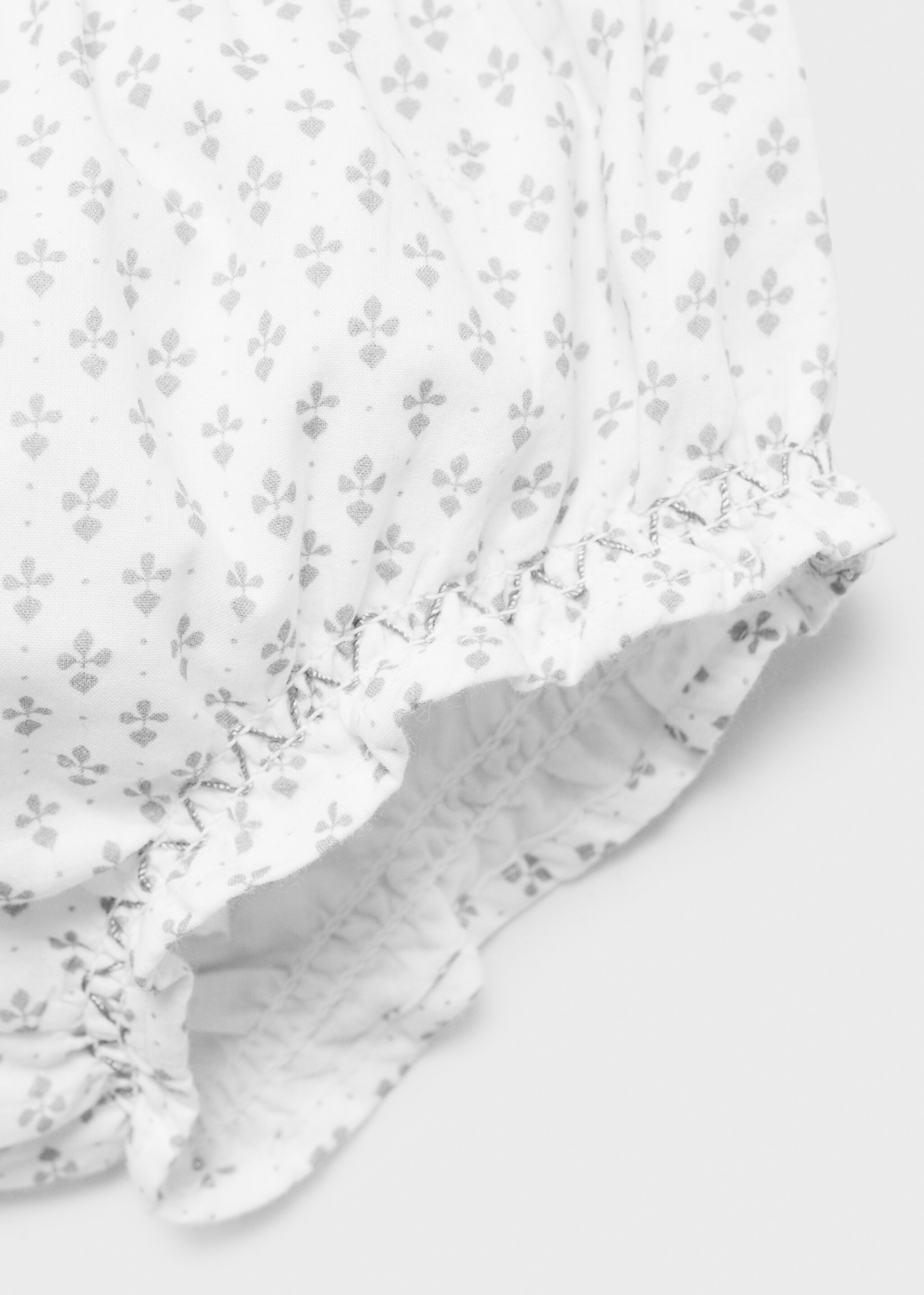 Printed cotton shorts - Details of the article 8, Grey. Ref: 87065966-00.