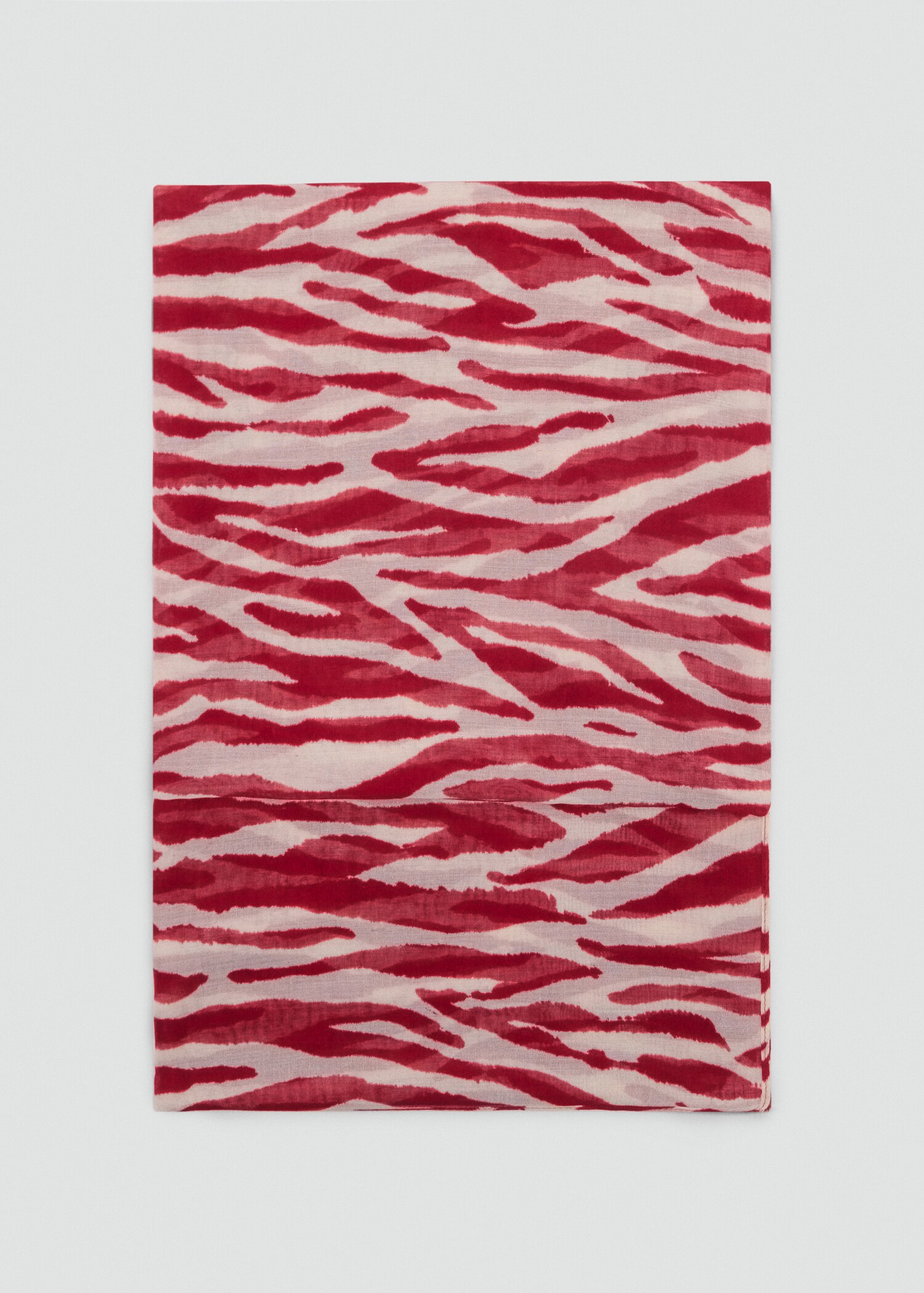 Cotton-blend zebra-print scarf - Article without model