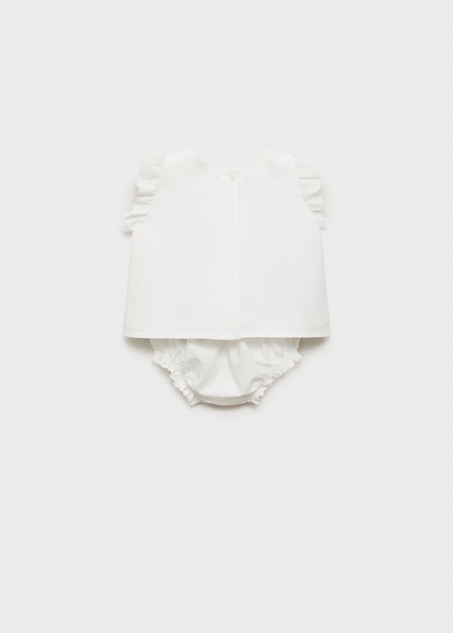 Dress and frog with embroidered details - Reverse of the article