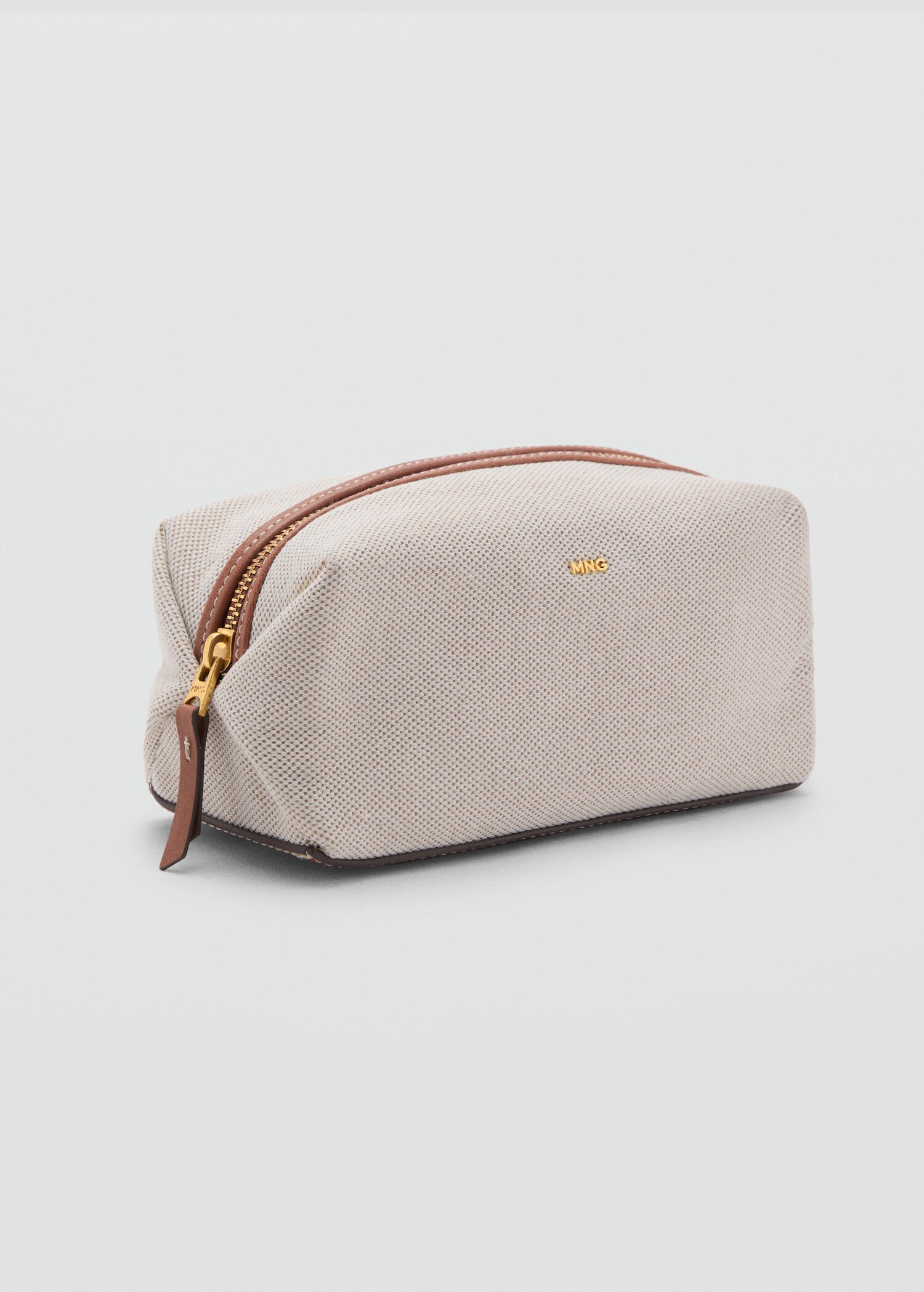 Canvas toiletry bag with contrasting zip - Medium plane