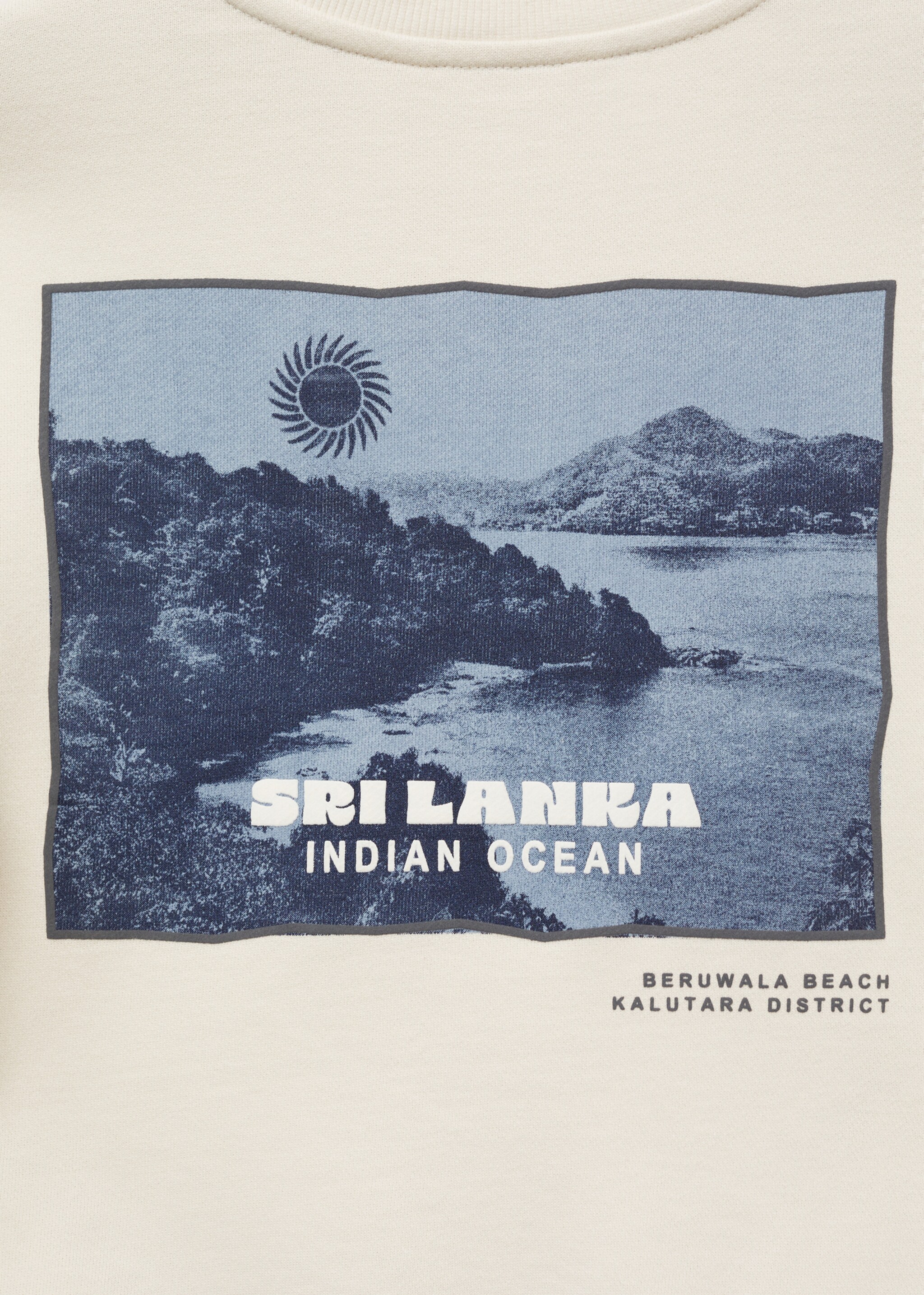 Graphic-print cotton sweatshirt - Details of the article 0, Ecru. Ref: 87065978-00.