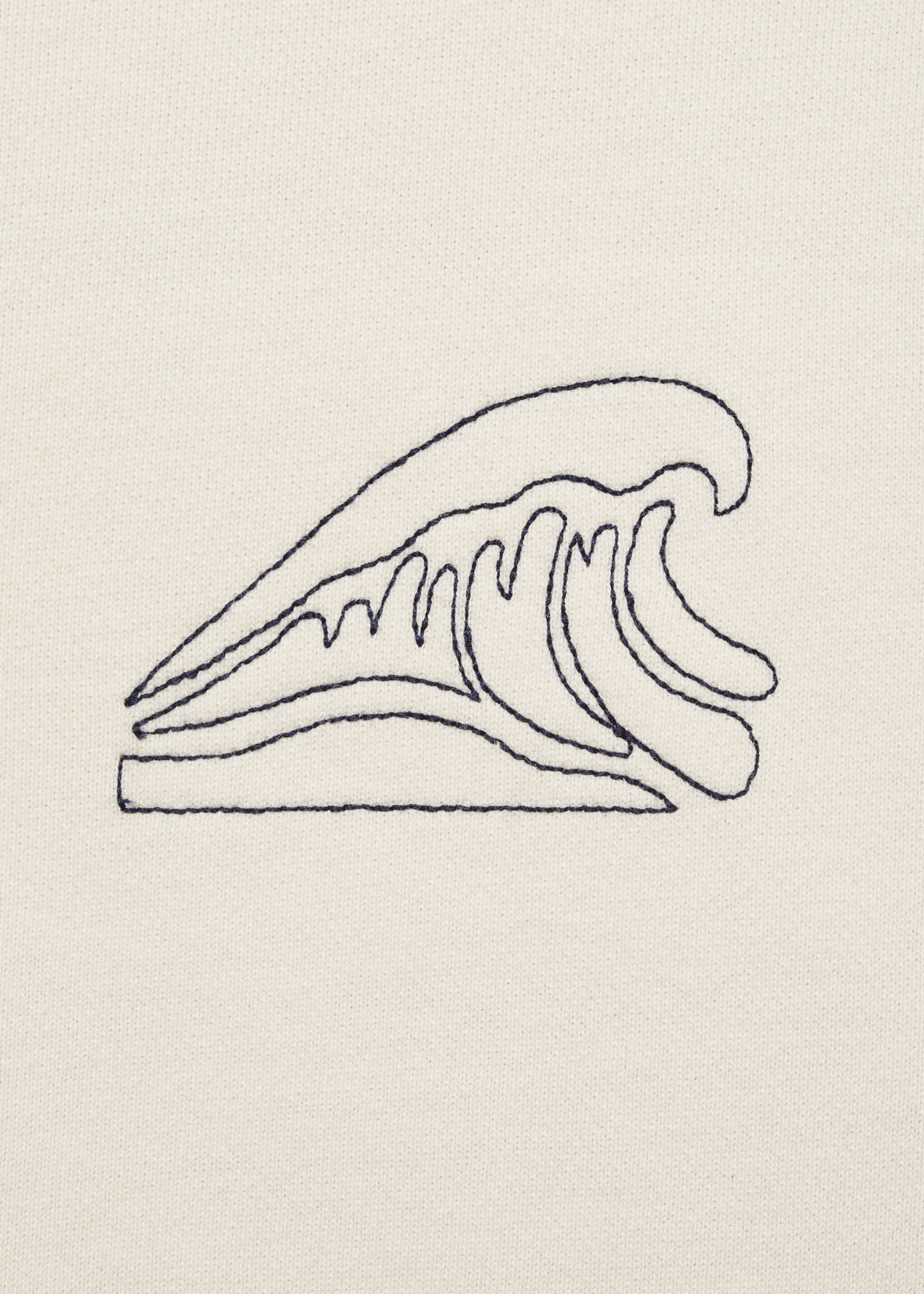 Graphic-print cotton sweatshirt - Details of the article 8, Ecru. Ref: 87065978-00.