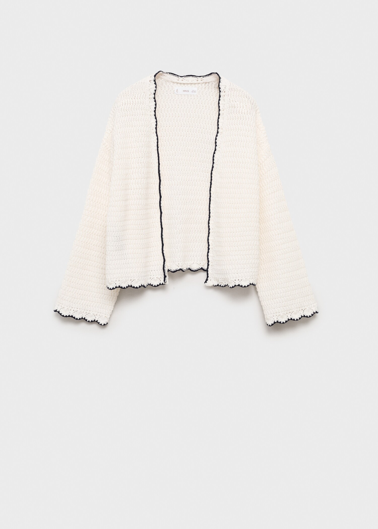 Cardigan punto terminaciones contraste - Artículo sin modelo