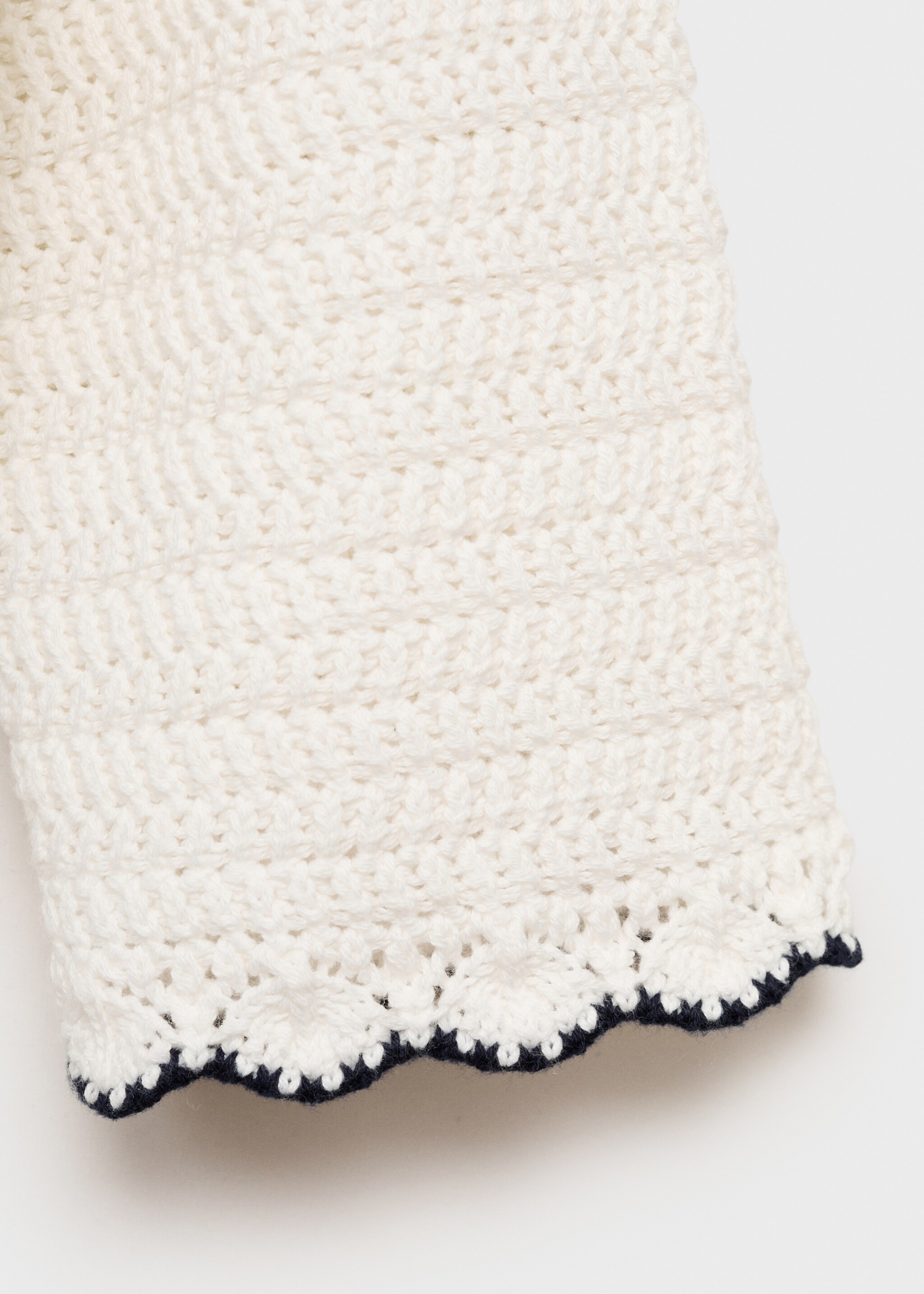 Cardigan punto terminaciones contraste - Detalle del artículo 0, Blanco. Ref: 87065980-00.