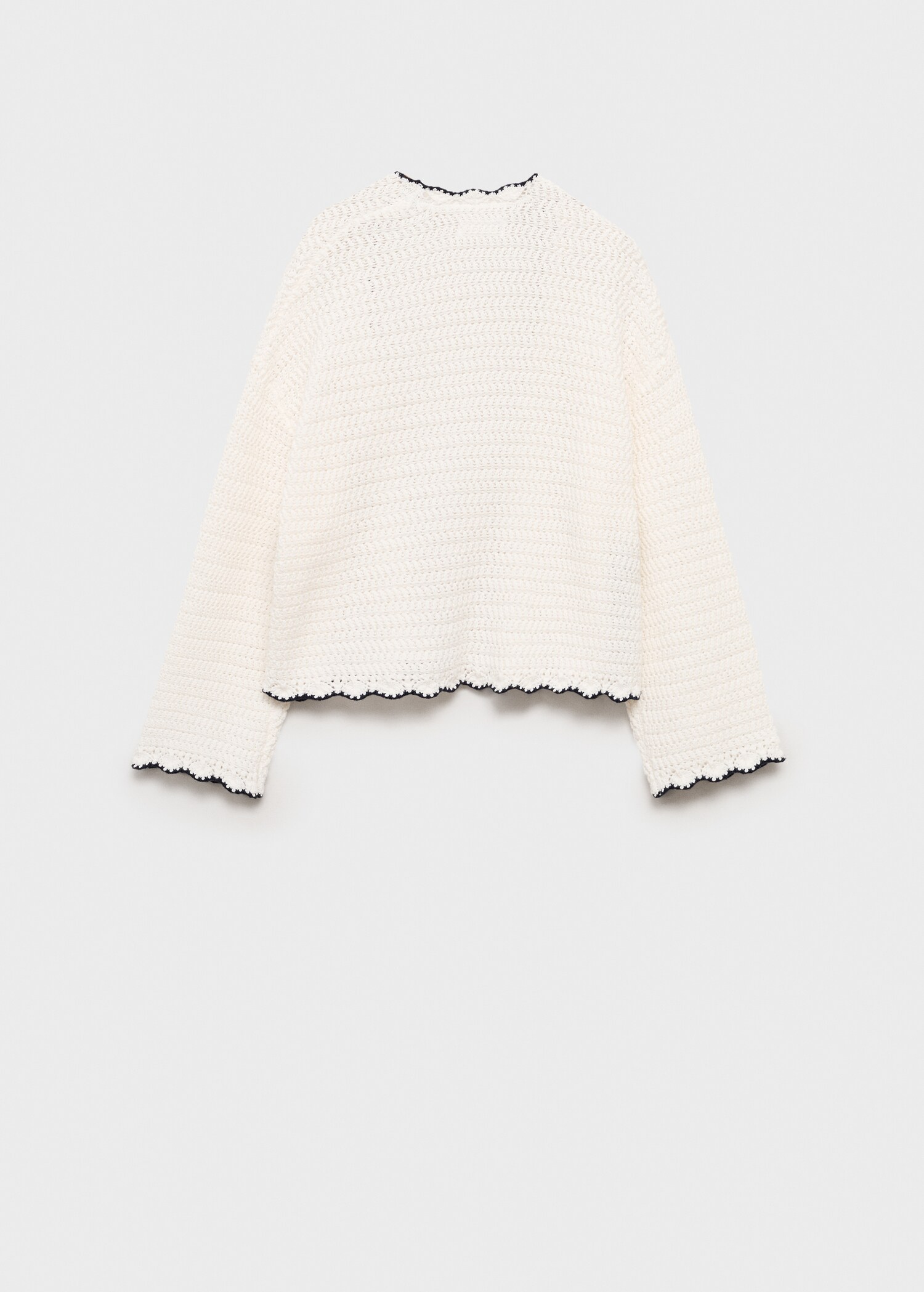 Cardigan punto terminaciones contraste - Reverso del artículo