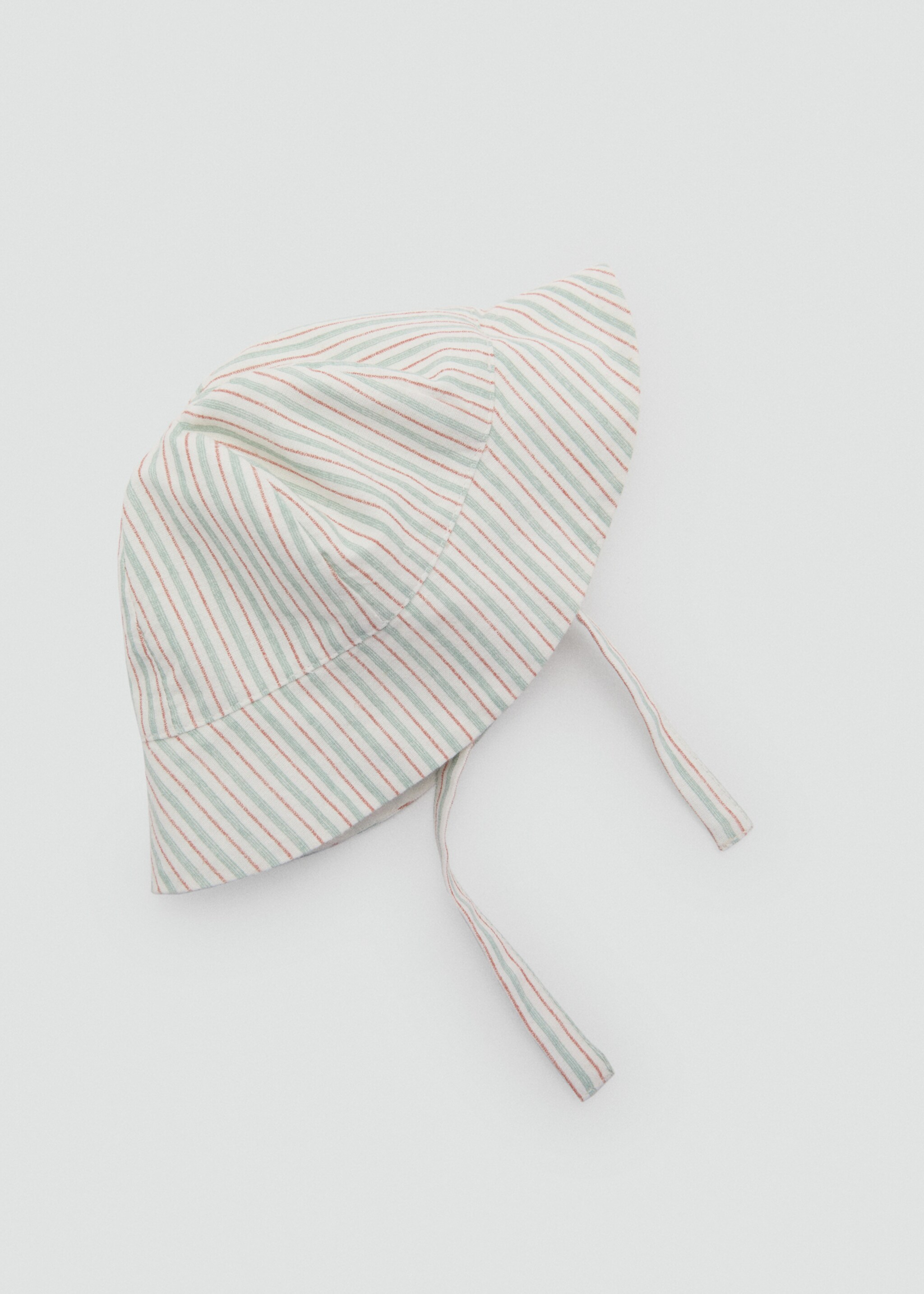 Cotton striped hat - Details of the article 2, Off White. Ref: 87065982-00.