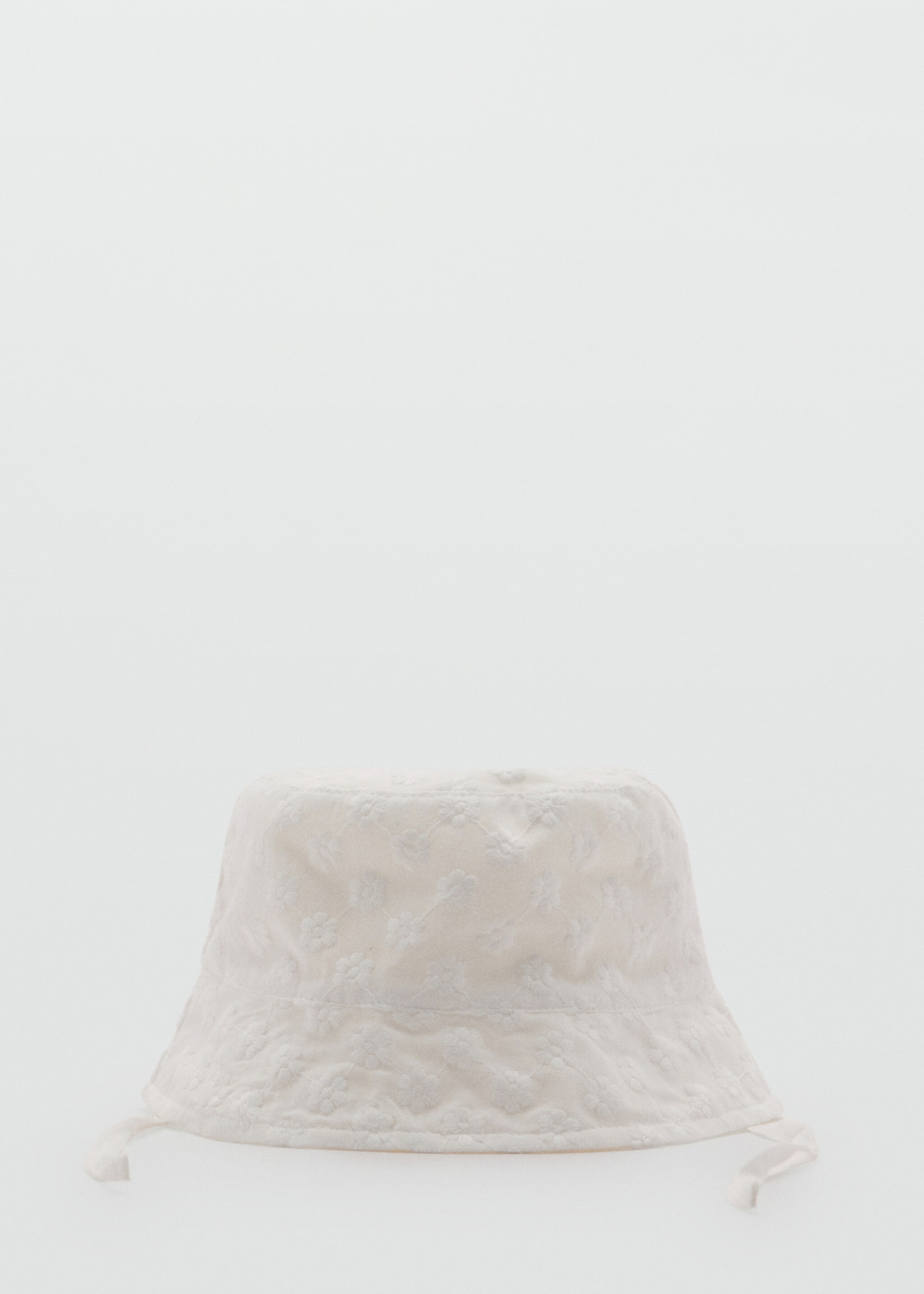 Embroidered bucket hat - Article without model, White. Ref: 87065987-00.
