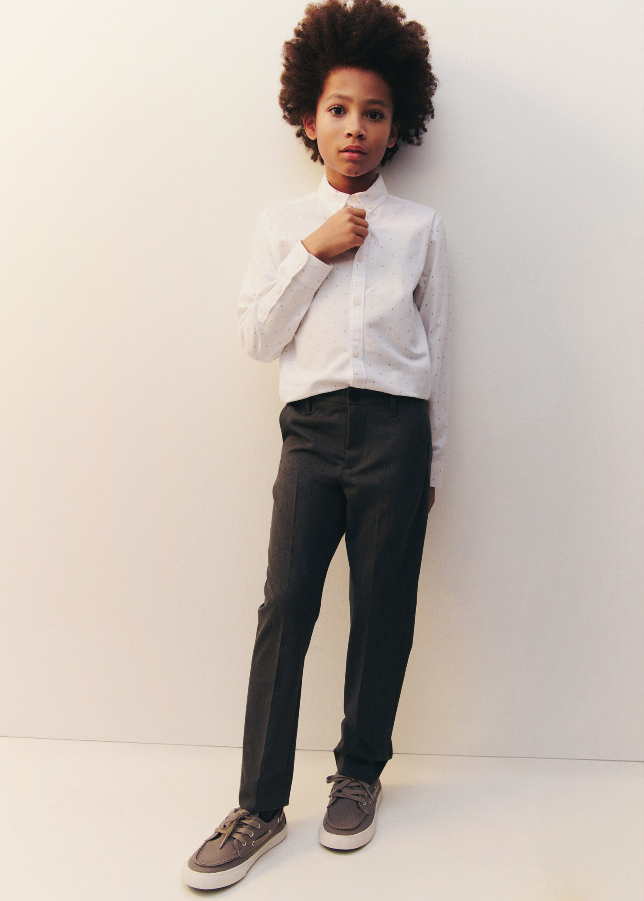 Crop skinny trousers - Details of the article 5, Dark Heather Grey. Ref: 87066334-00.