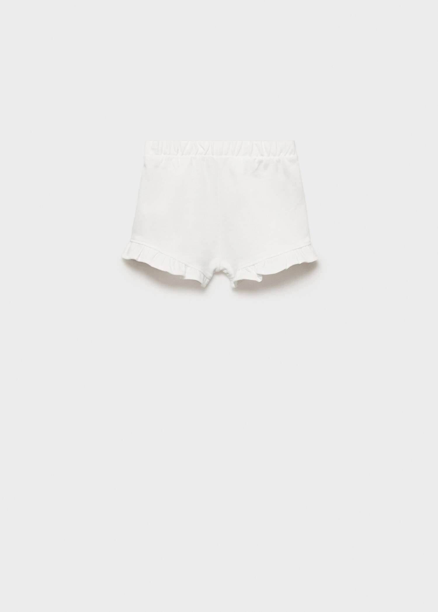 Shorts with ruffled hem - Reverse of the article