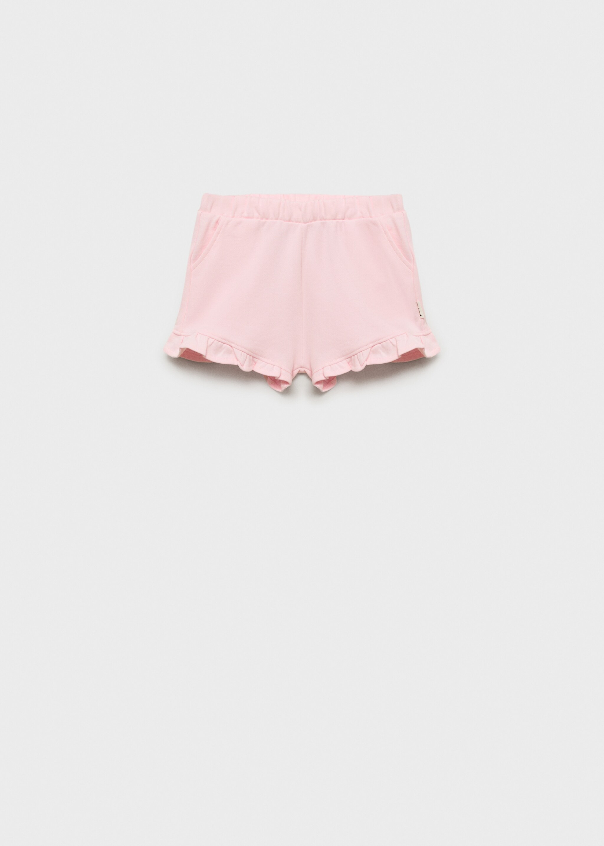 Shorts with ruffled hem - Article without model, Pink. Ref: 87066343-00.
