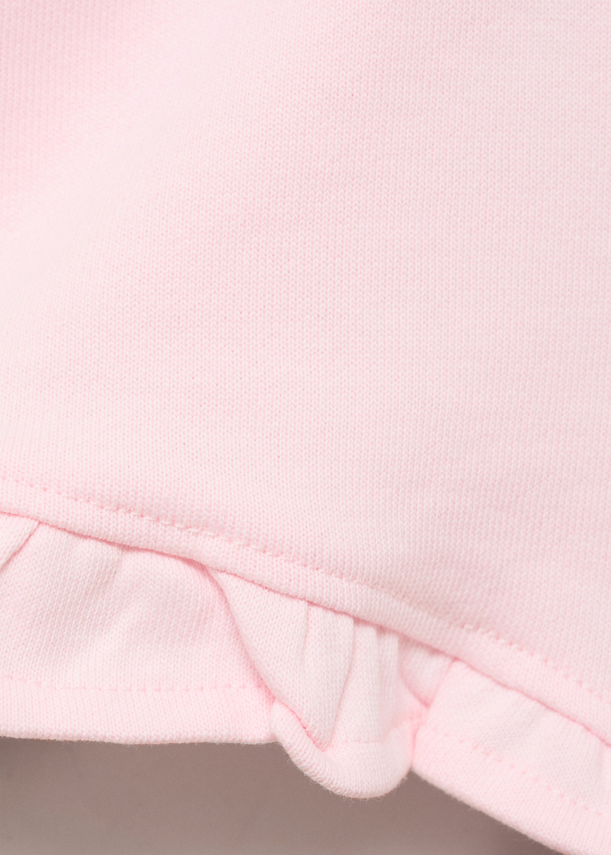 Shorts with ruffled hem - Details of the article 0, Pink. Ref: 87066343-00.