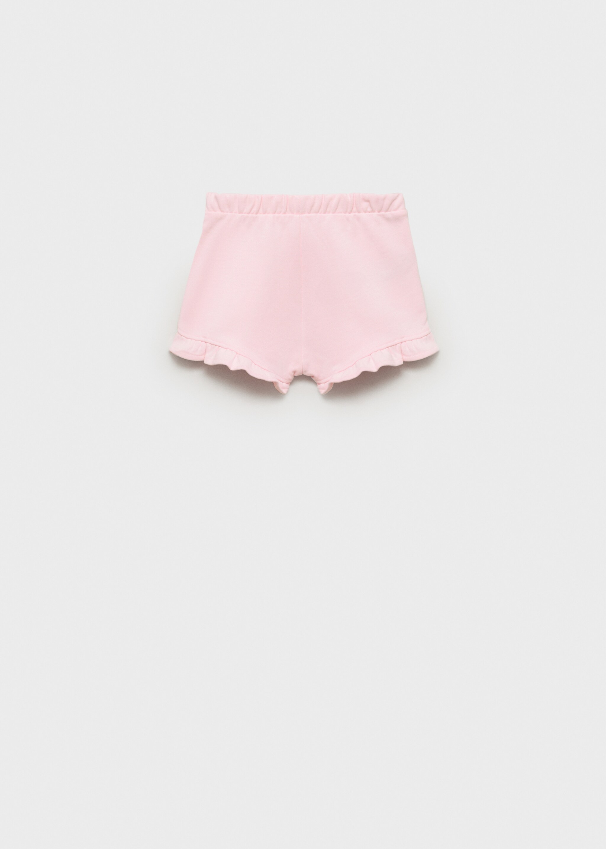 Shorts with ruffled hem - Reverse of the article, Pink. Ref: 87066343-00.