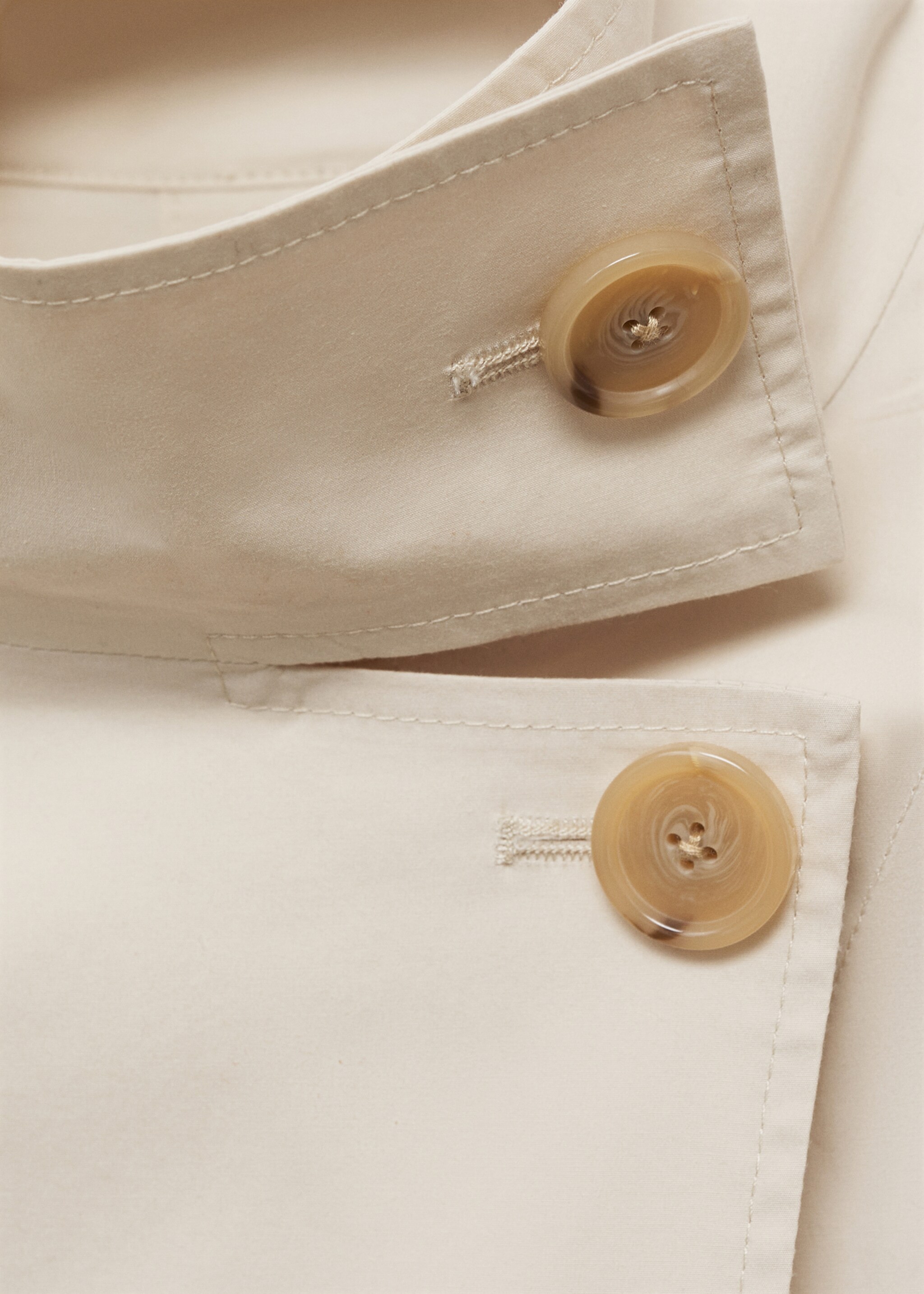 Oversized cotton trench coat - Details of the article 0, Light/Pastel Grey. Ref: 87066345-00.