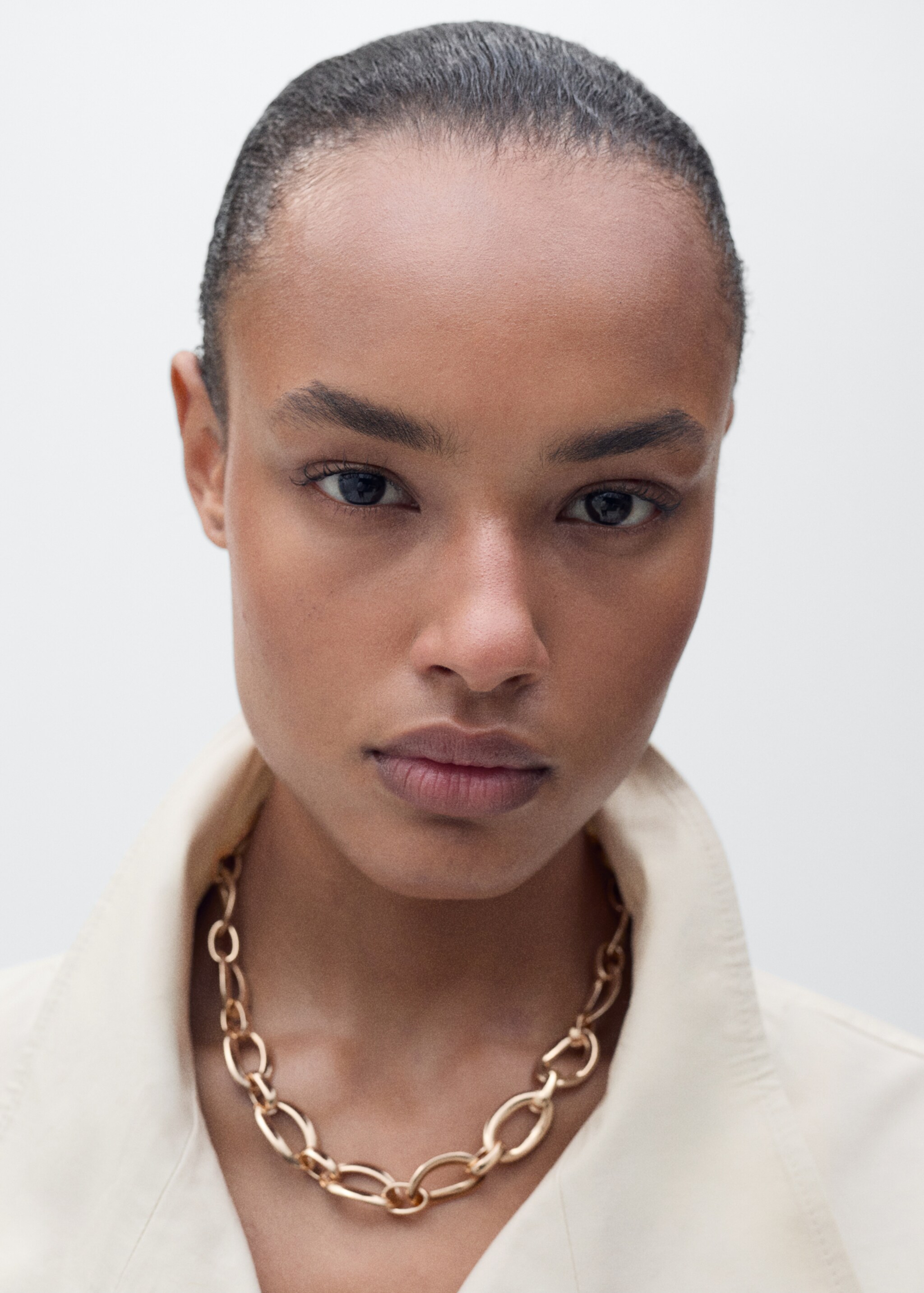 Oversized cotton trench coat - Details of the article 2, Light/Pastel Grey. Ref: 87066345-00.