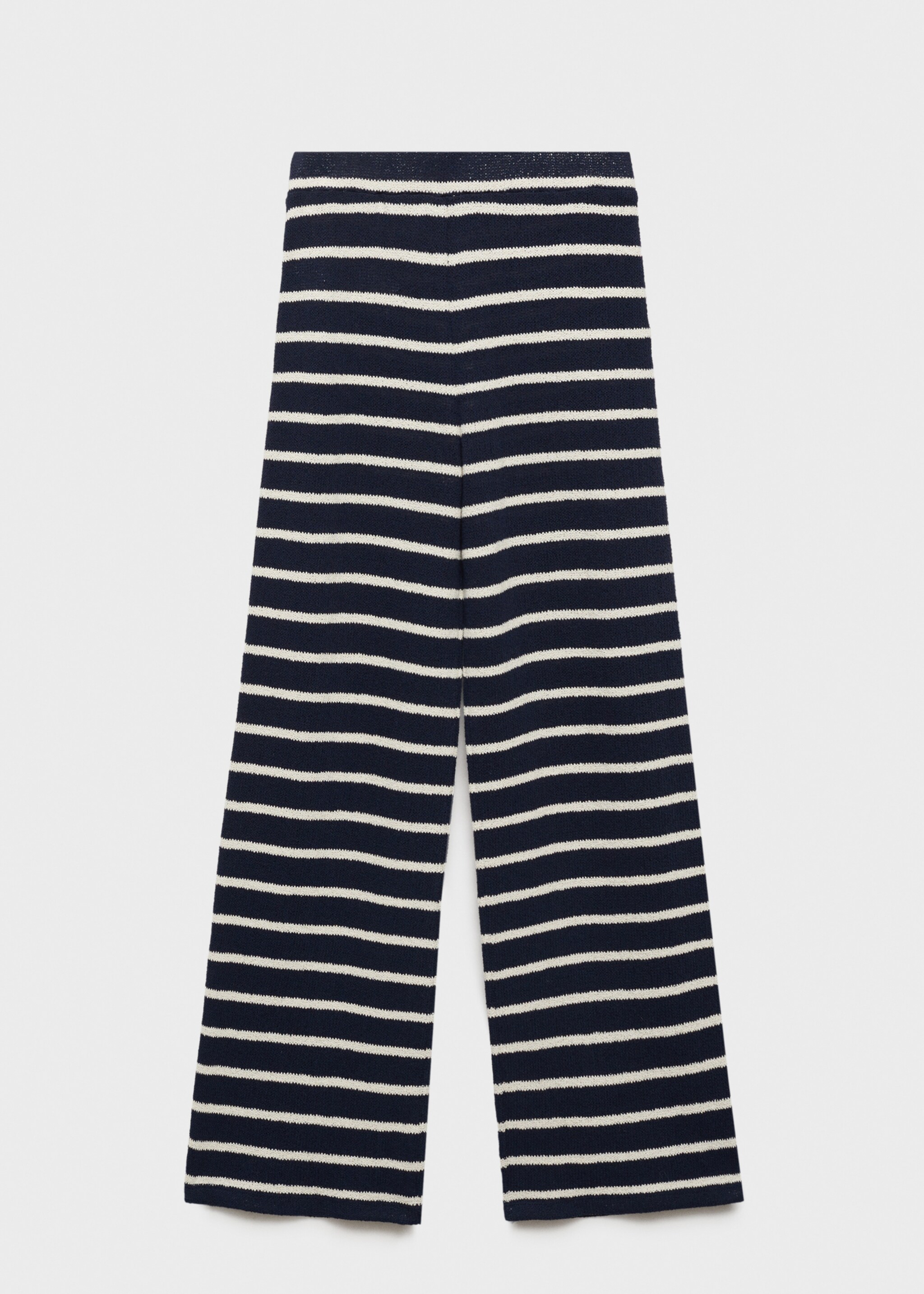 Striped knit trousers - Article without model, Dark Navy. Ref: 87066353-00.