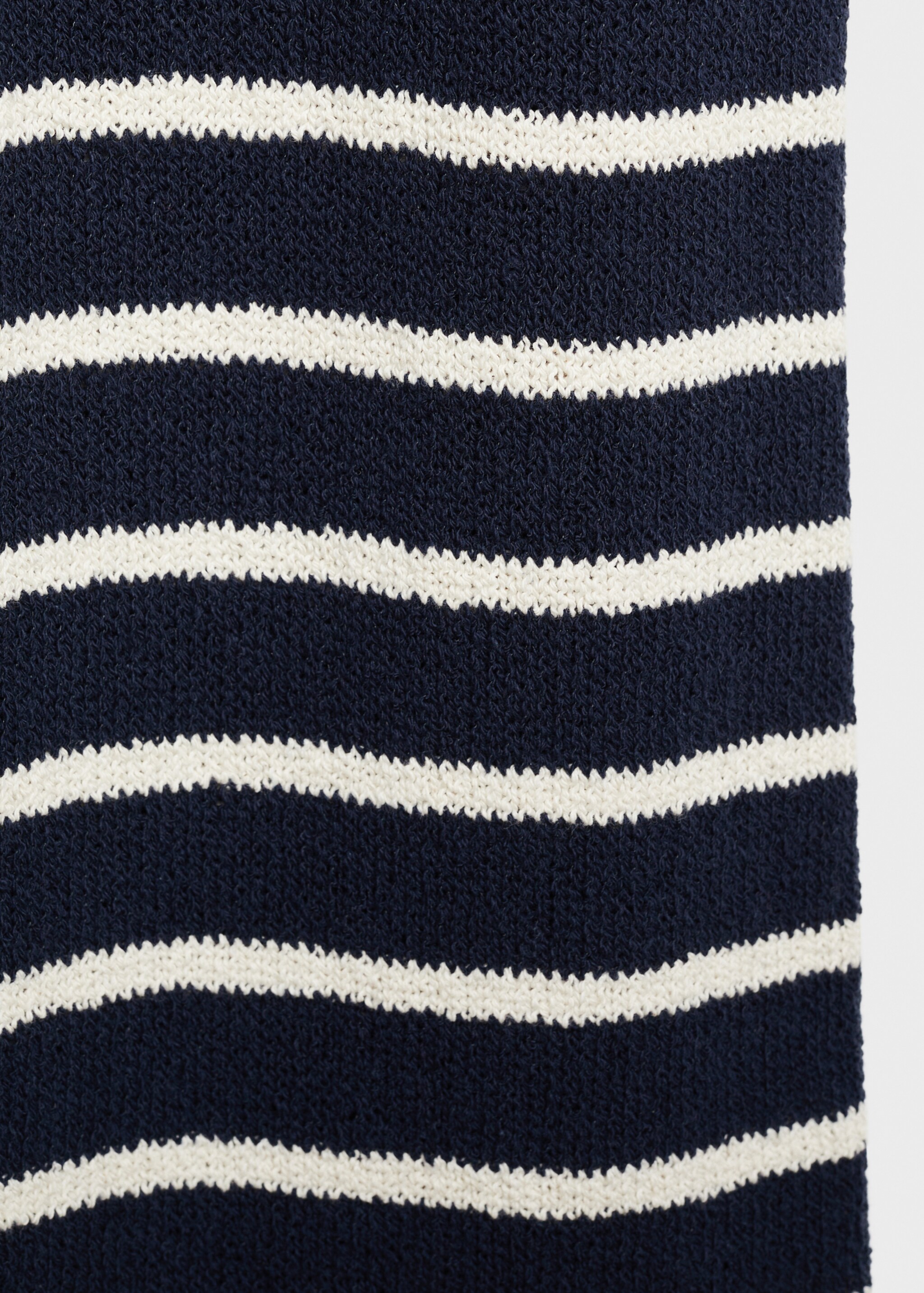 Striped knit trousers - Details of the article 0, Dark Navy. Ref: 87066353-00.