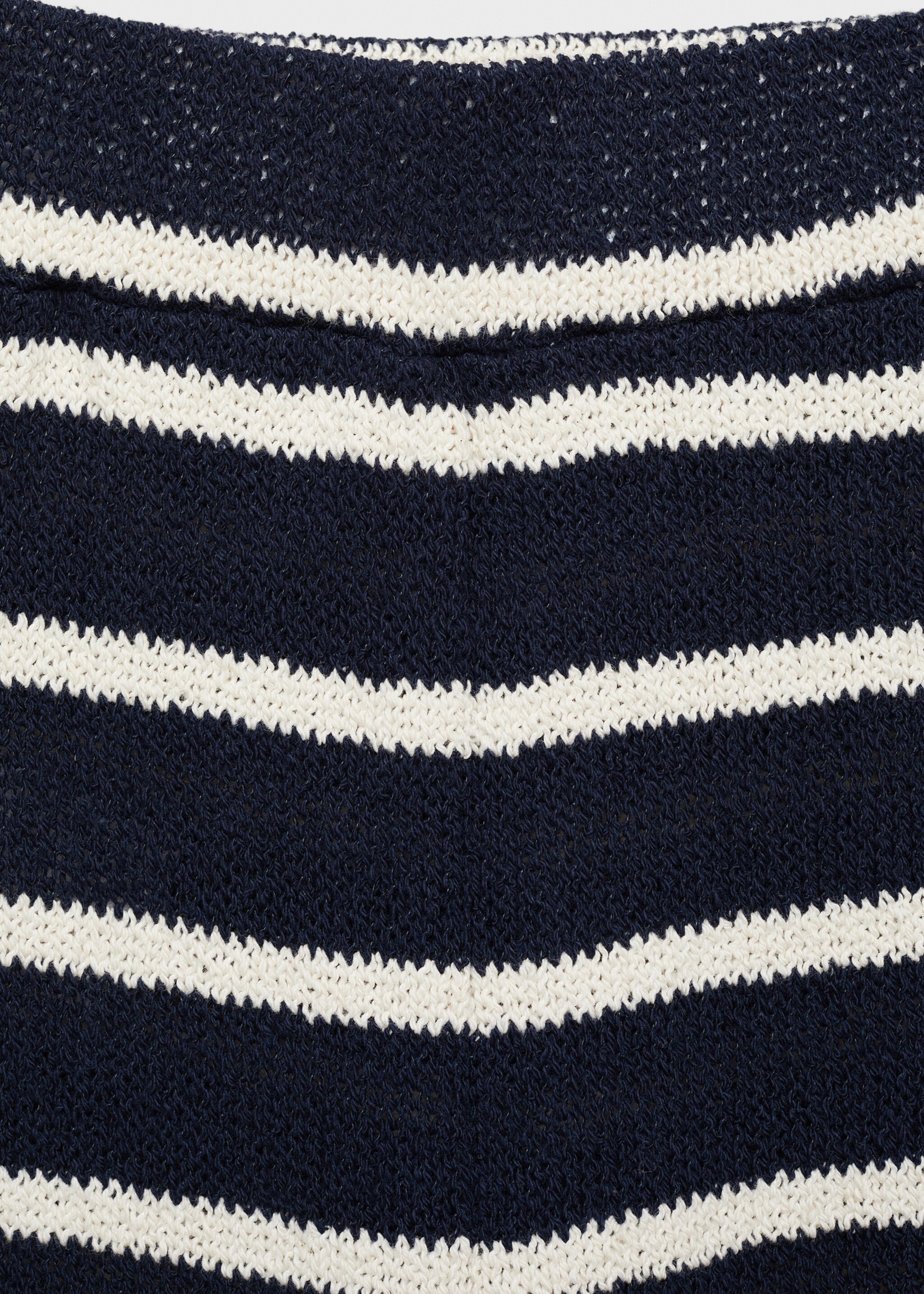 Striped knit trousers - Details of the article 8, Dark Navy. Ref: 87066353-00.