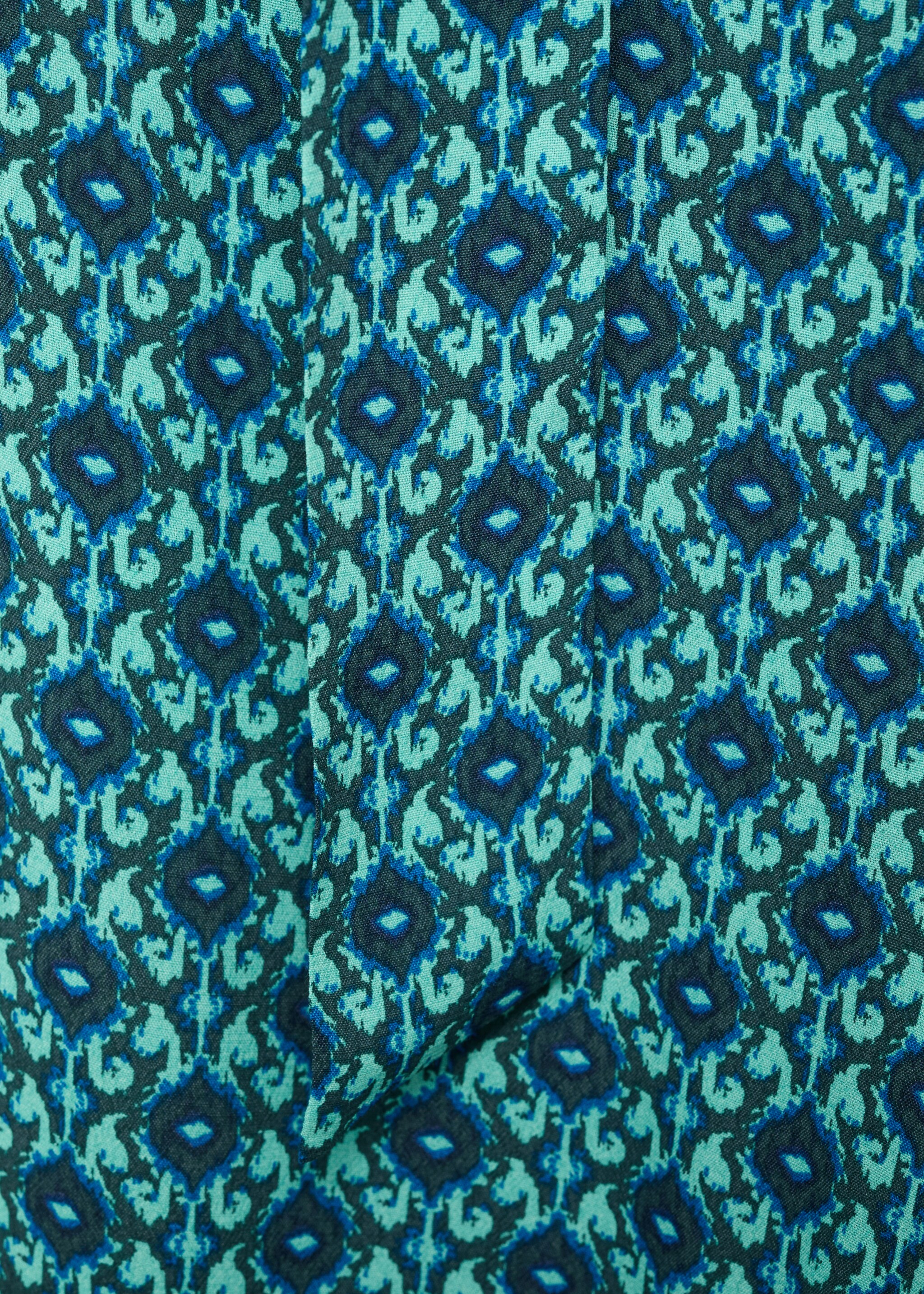 Printed jumpsuit with bow - Details of the article 0, Turquoise. Ref: 87066356-00.