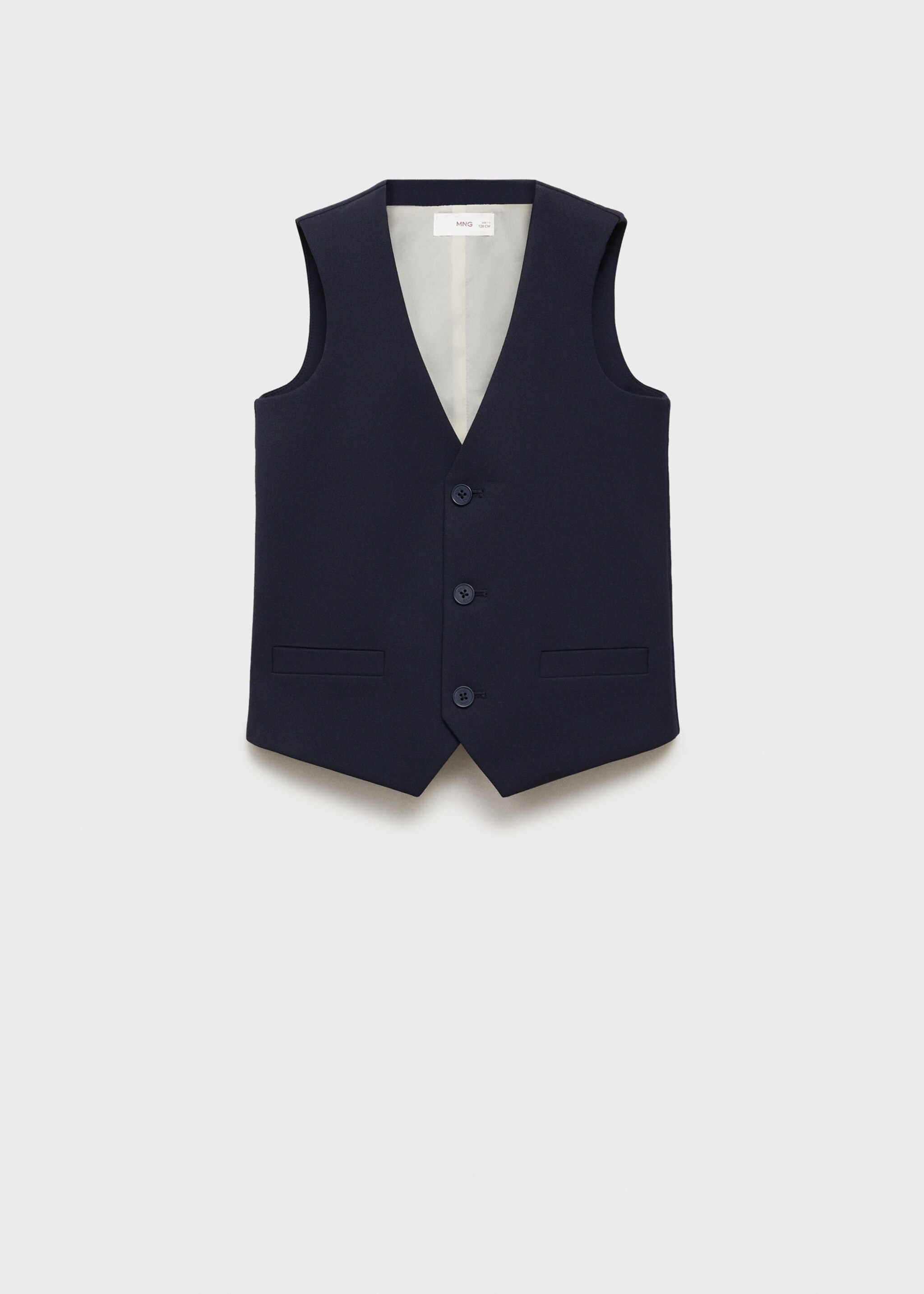 Gilet de costume slim fit - Article sans modèle, Bleu marine foncé. Ref: 87066709-00.