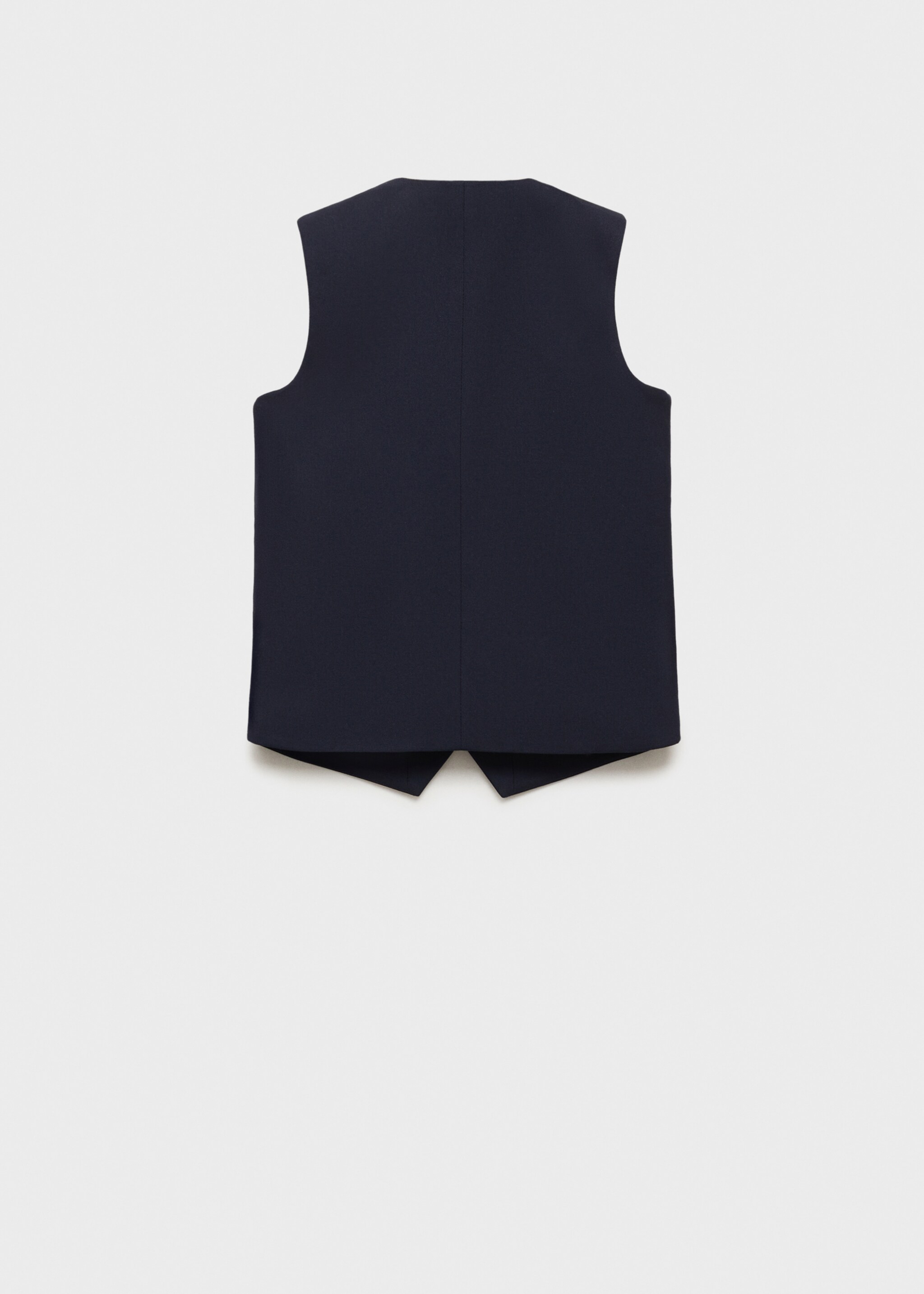 Gilet de costume slim fit - Verso de l’article, Bleu marine foncé. Ref: 87066709-00.