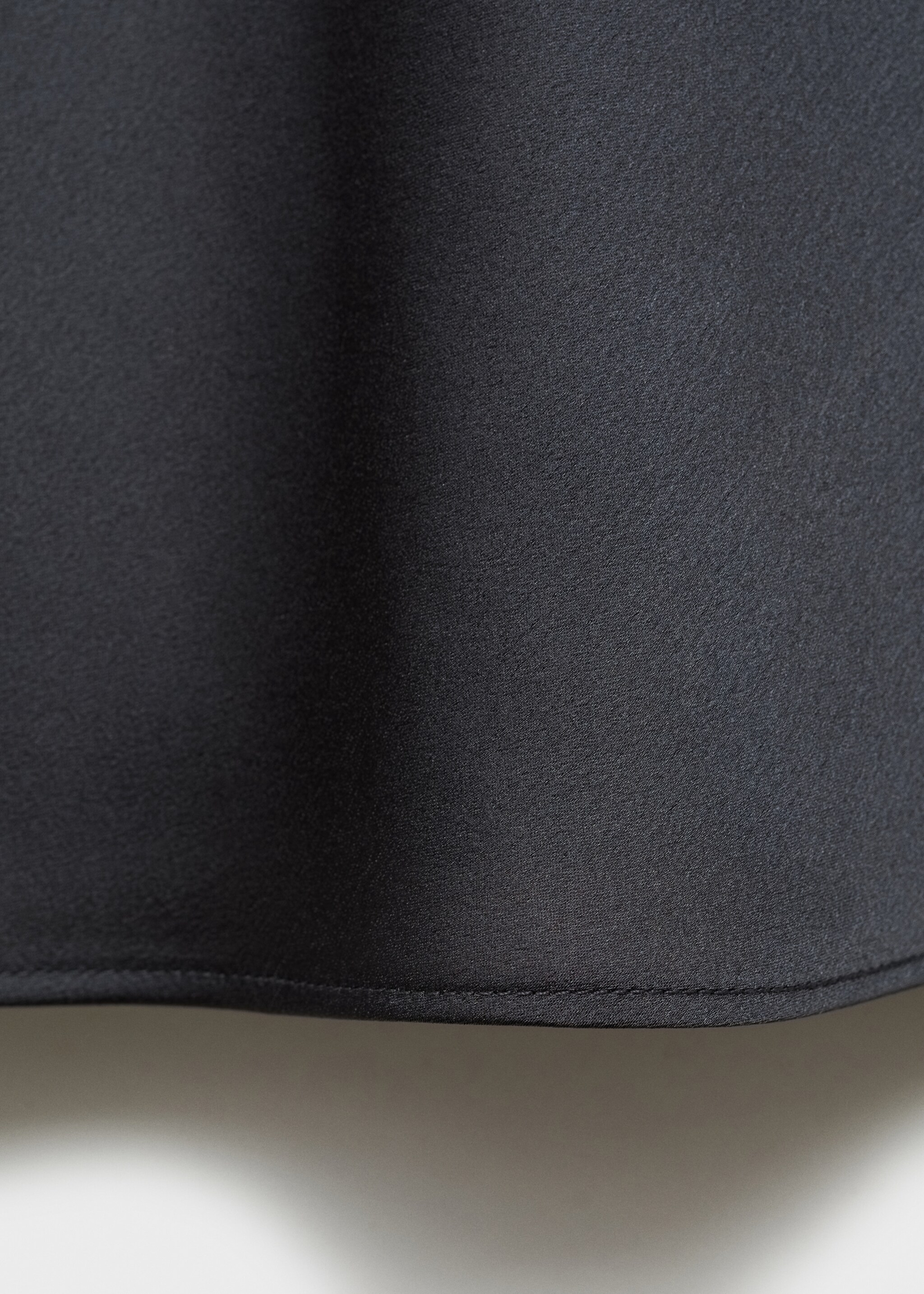 Satin nightgown with straps - Details of the article 0, Dark Grey. Ref: 87066713-00.