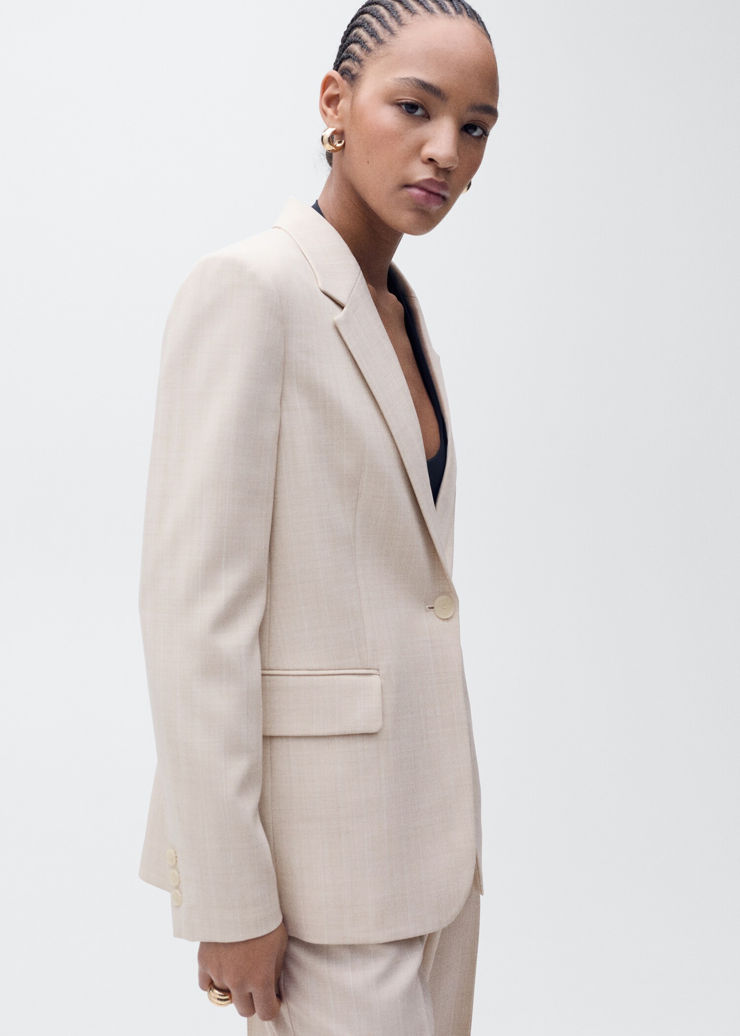 Structured suit blazer - Medium plane
