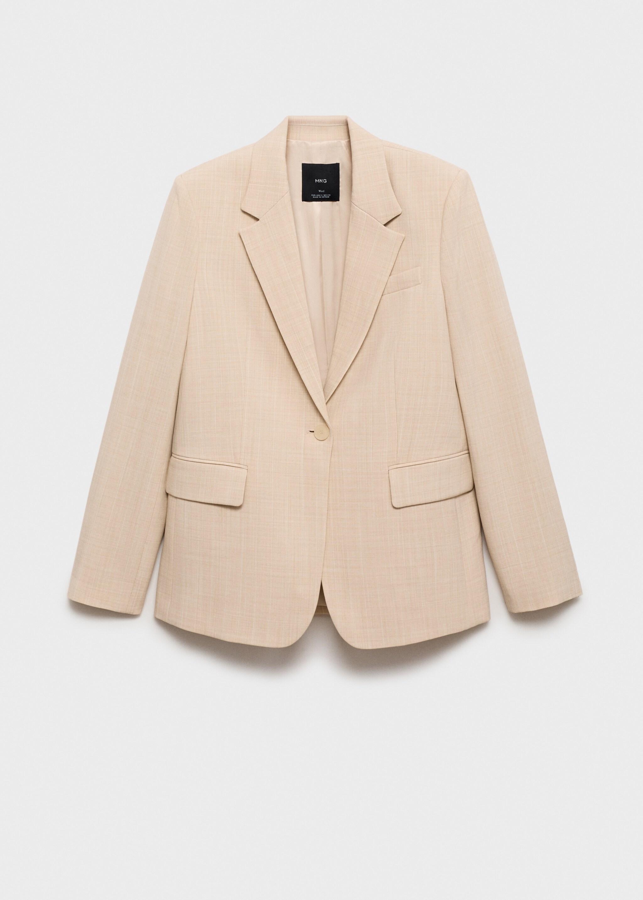 Structured suit blazer - Article without model, Nude. Ref: 87066715-00.