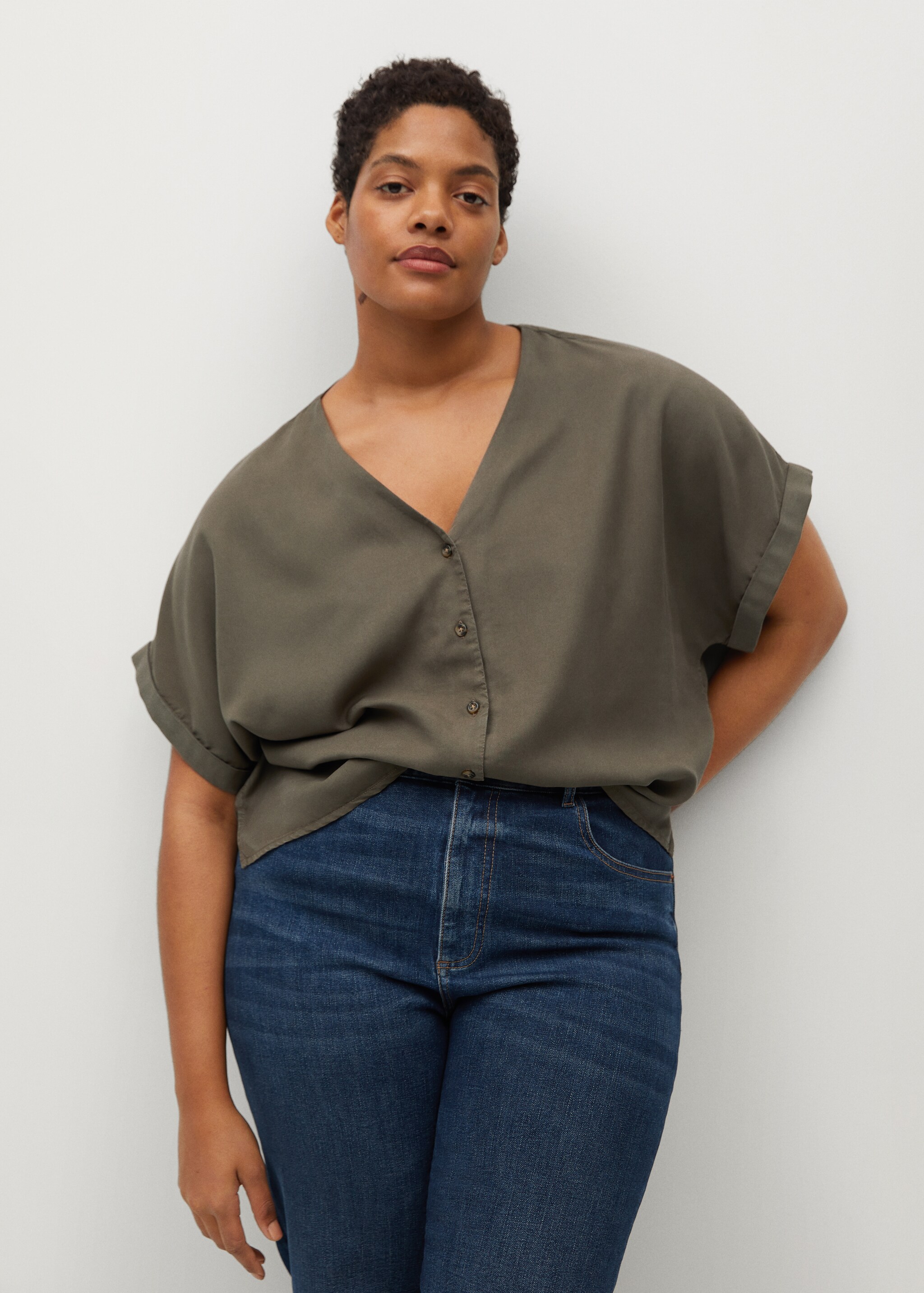 Flowy lyocell blouse - Medium plane