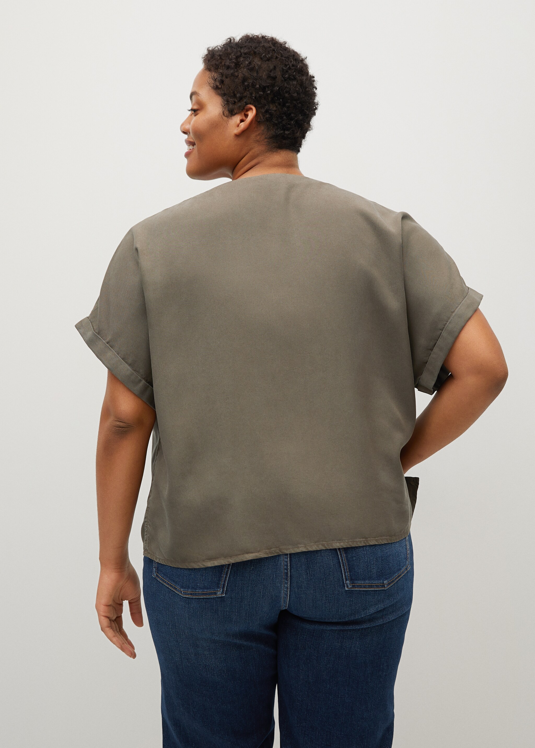 Flowy lyocell blouse - Reverse of the article
