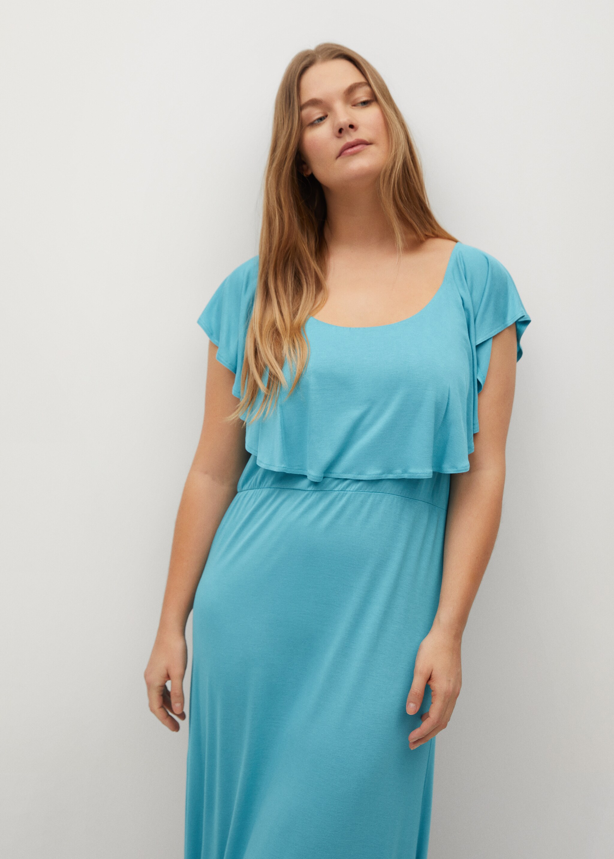Ruffle knit dress - Details of the article 1
