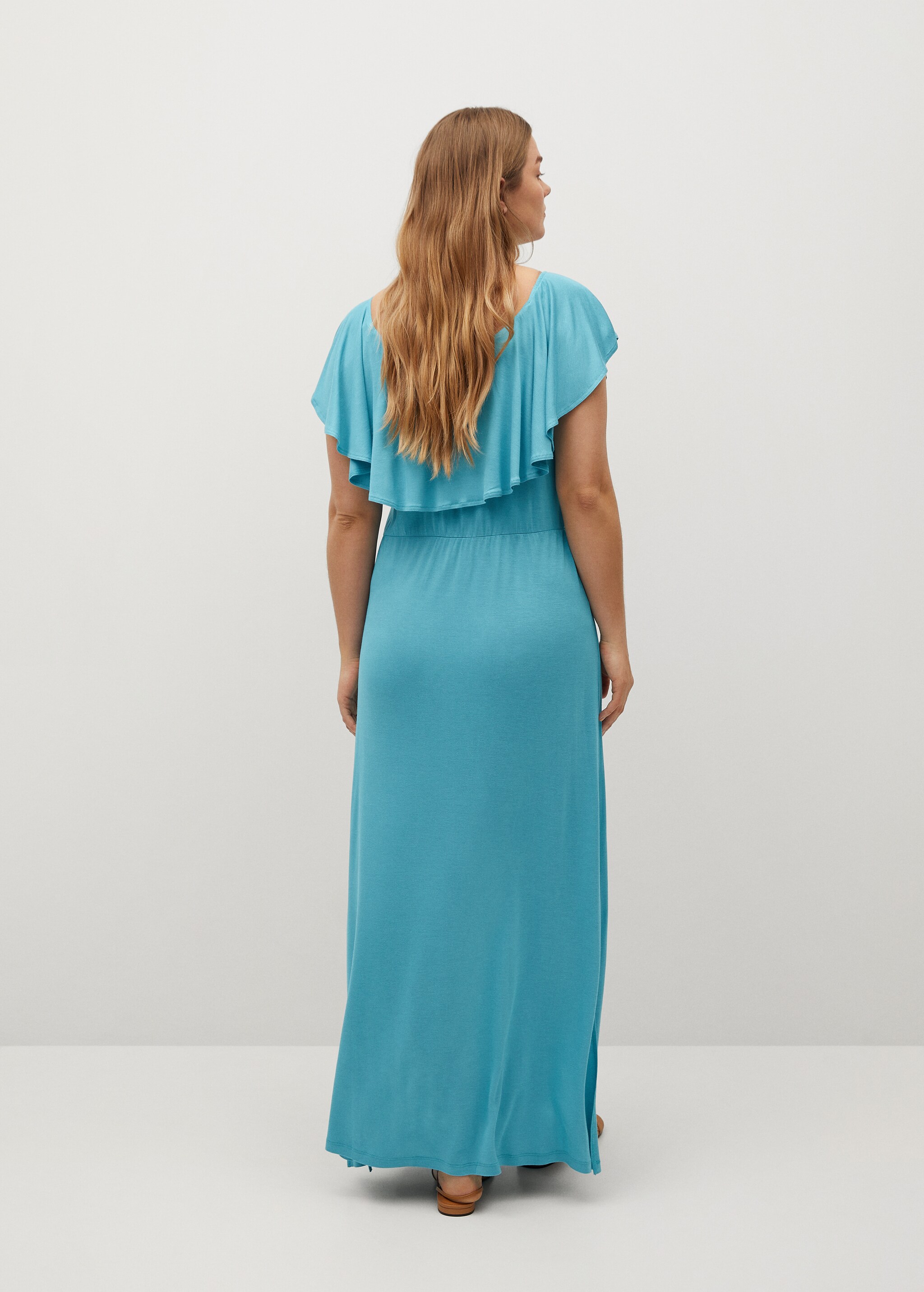 Ruffle knit dress - Reverse of the article