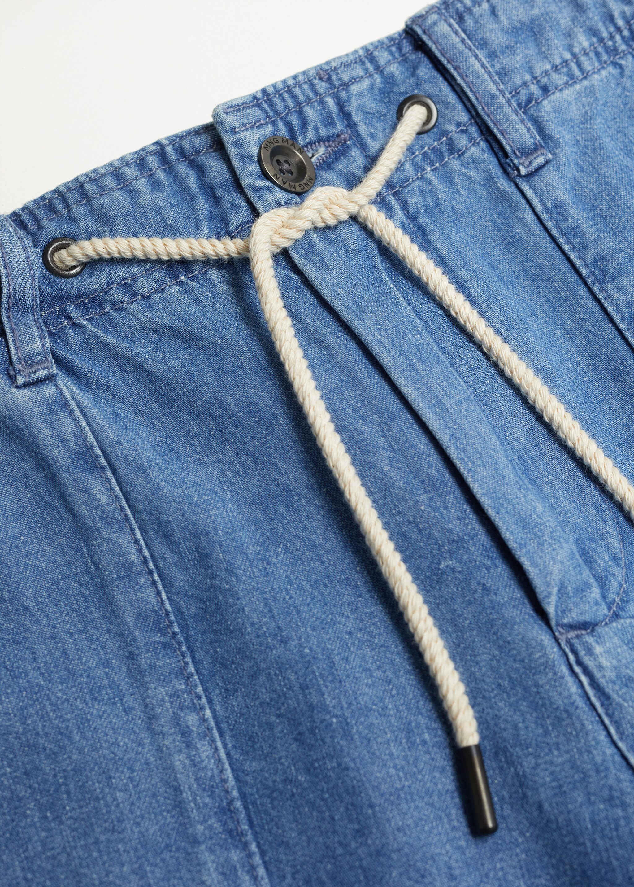 Relaxed denim shorts - Details of the article 7