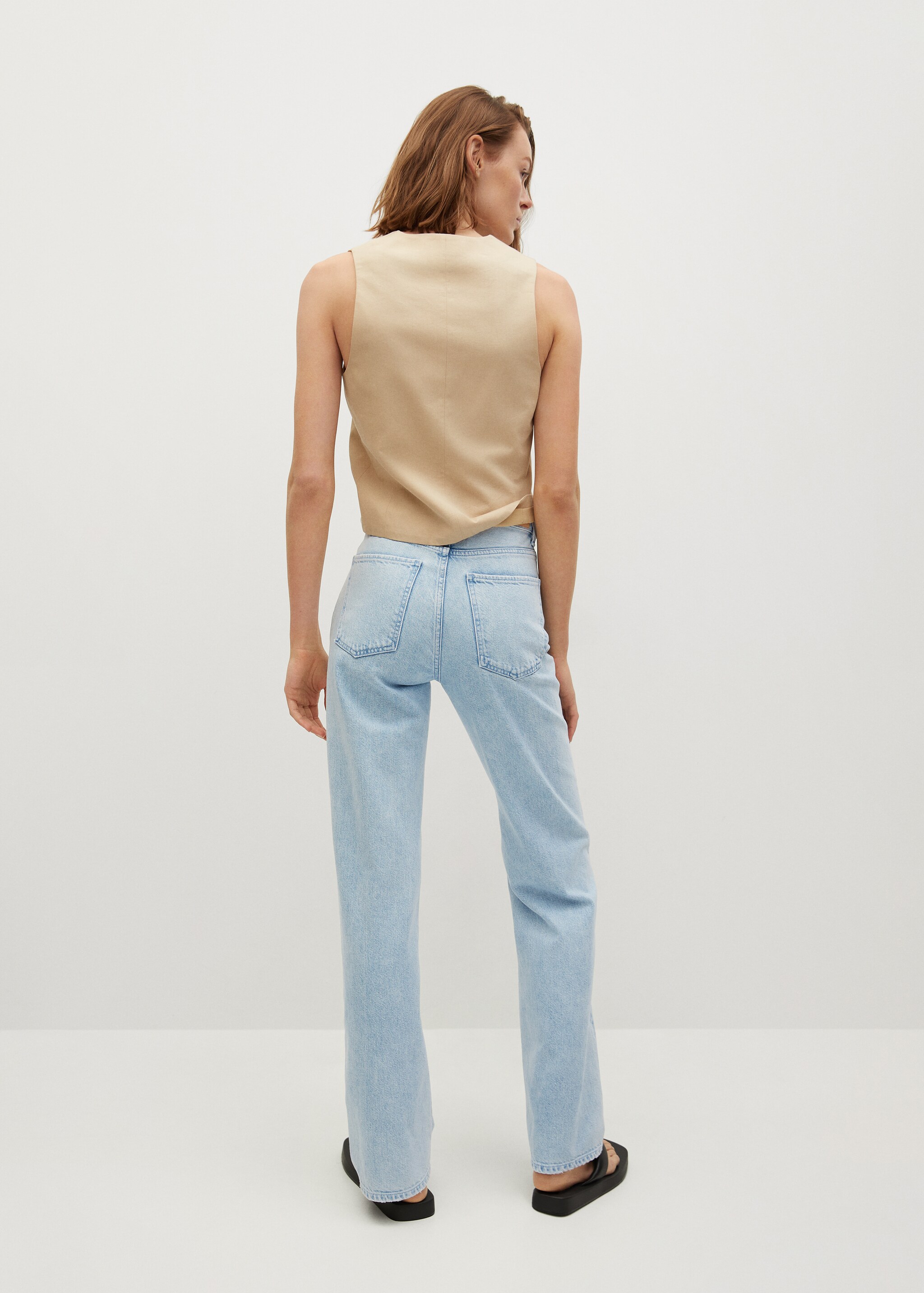 Jeans rectos tiro alto - Reverso del artículo