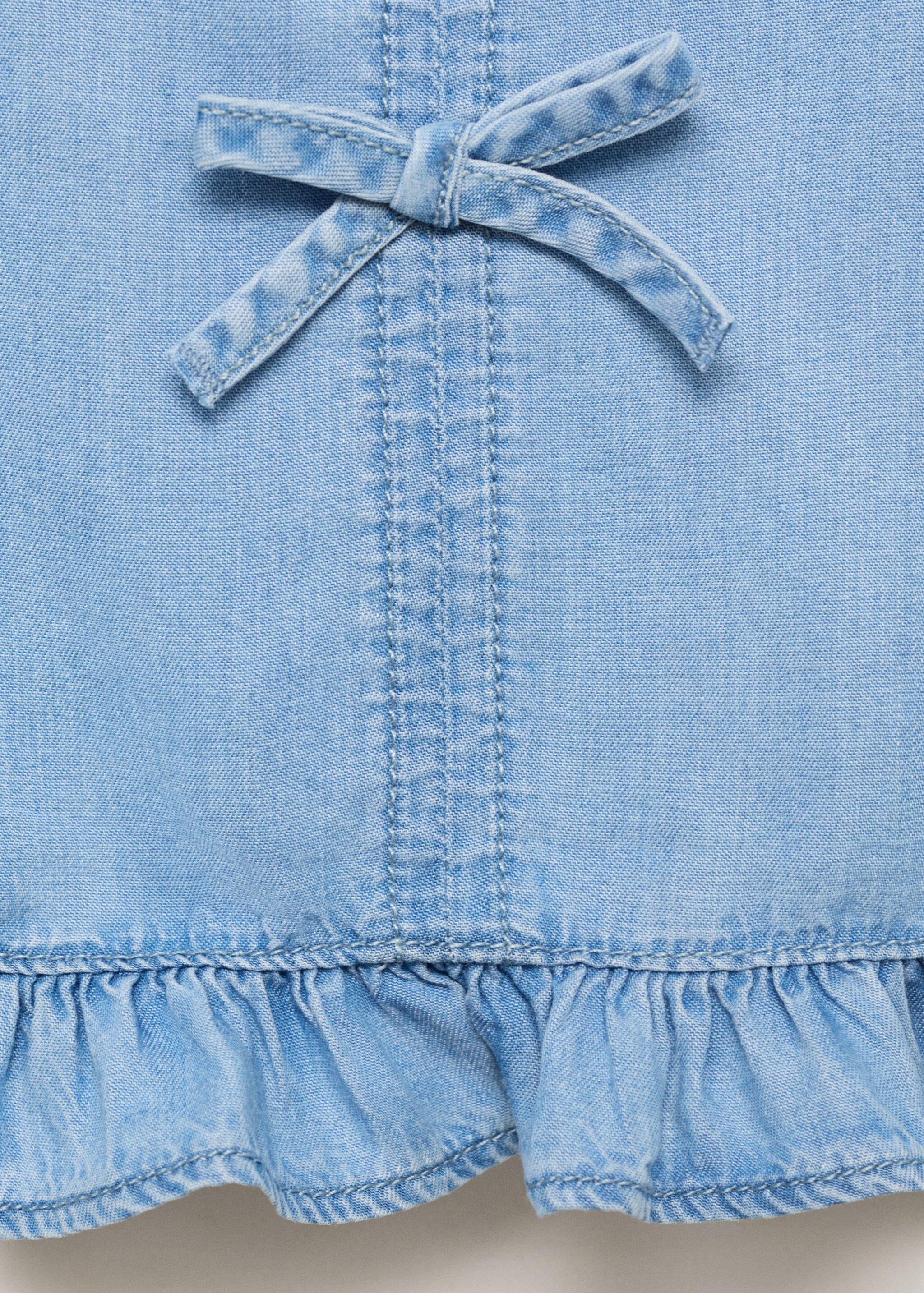 Bows fluid blouse - Details of the article 8, Medium Blue. Ref: 87067164-00.