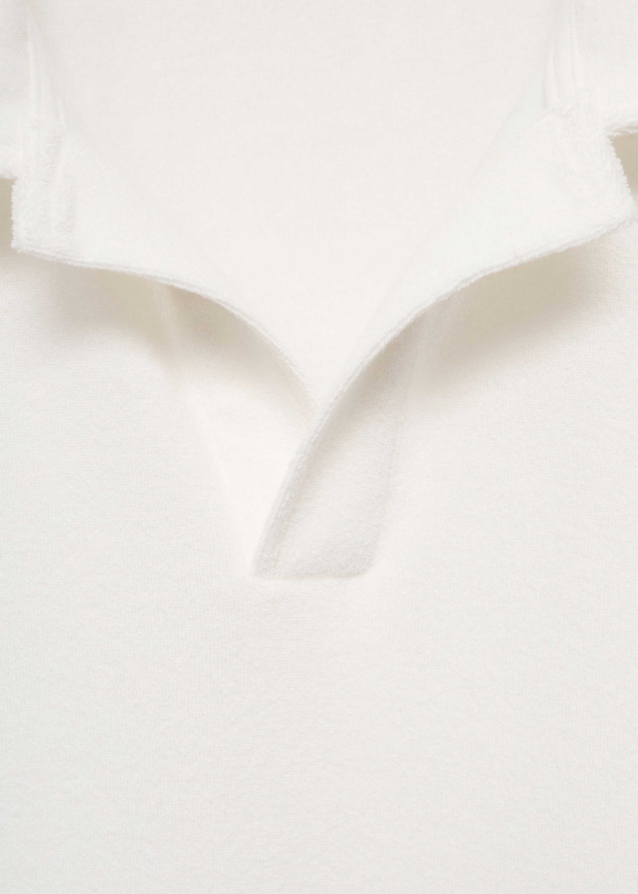 Terry cotton nightdress - Details of the article 8, White. Ref: 87067169-00.