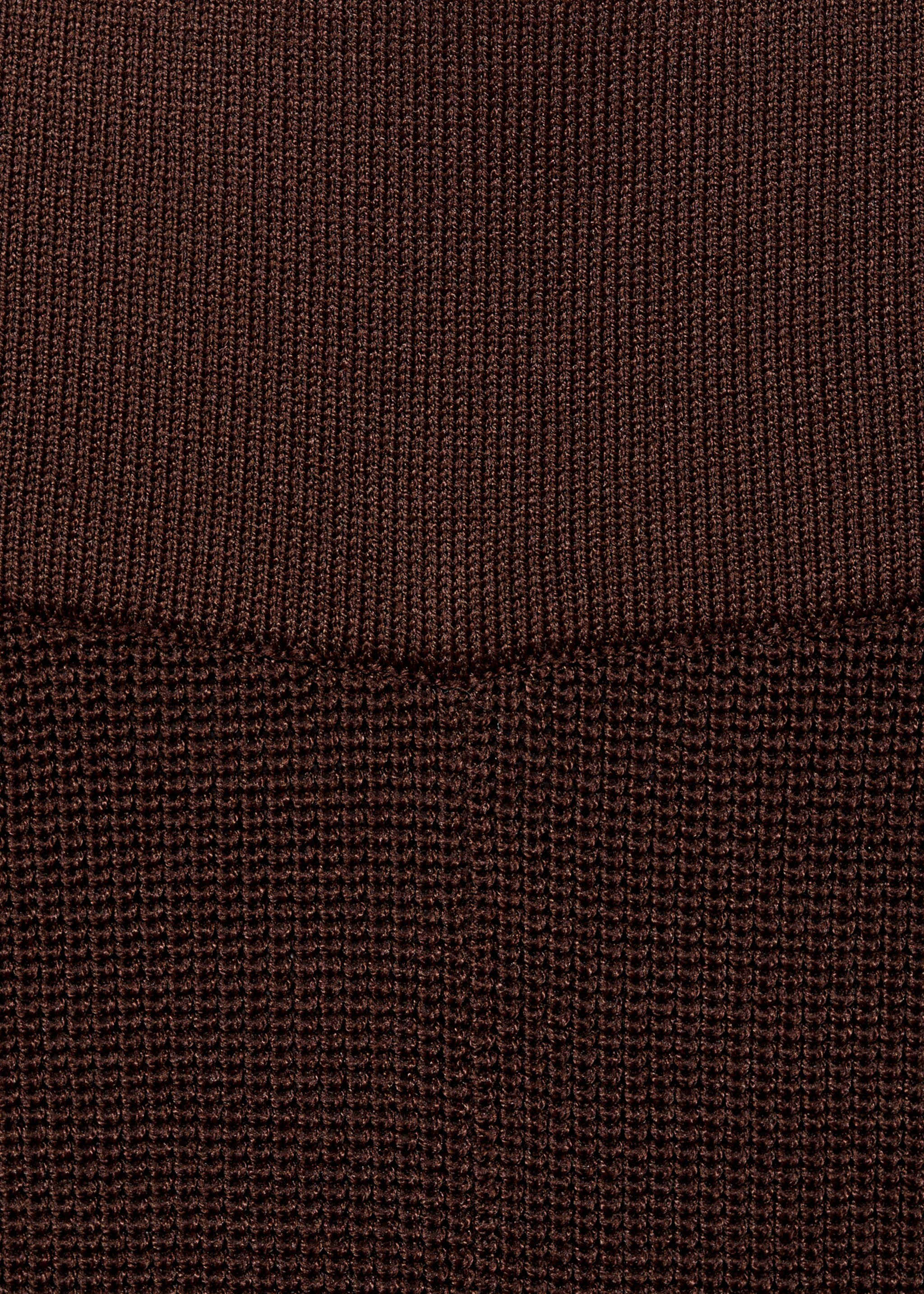 Straight knitted trousers - Details of the article 8, Chocolate. Ref: 87067172-00.