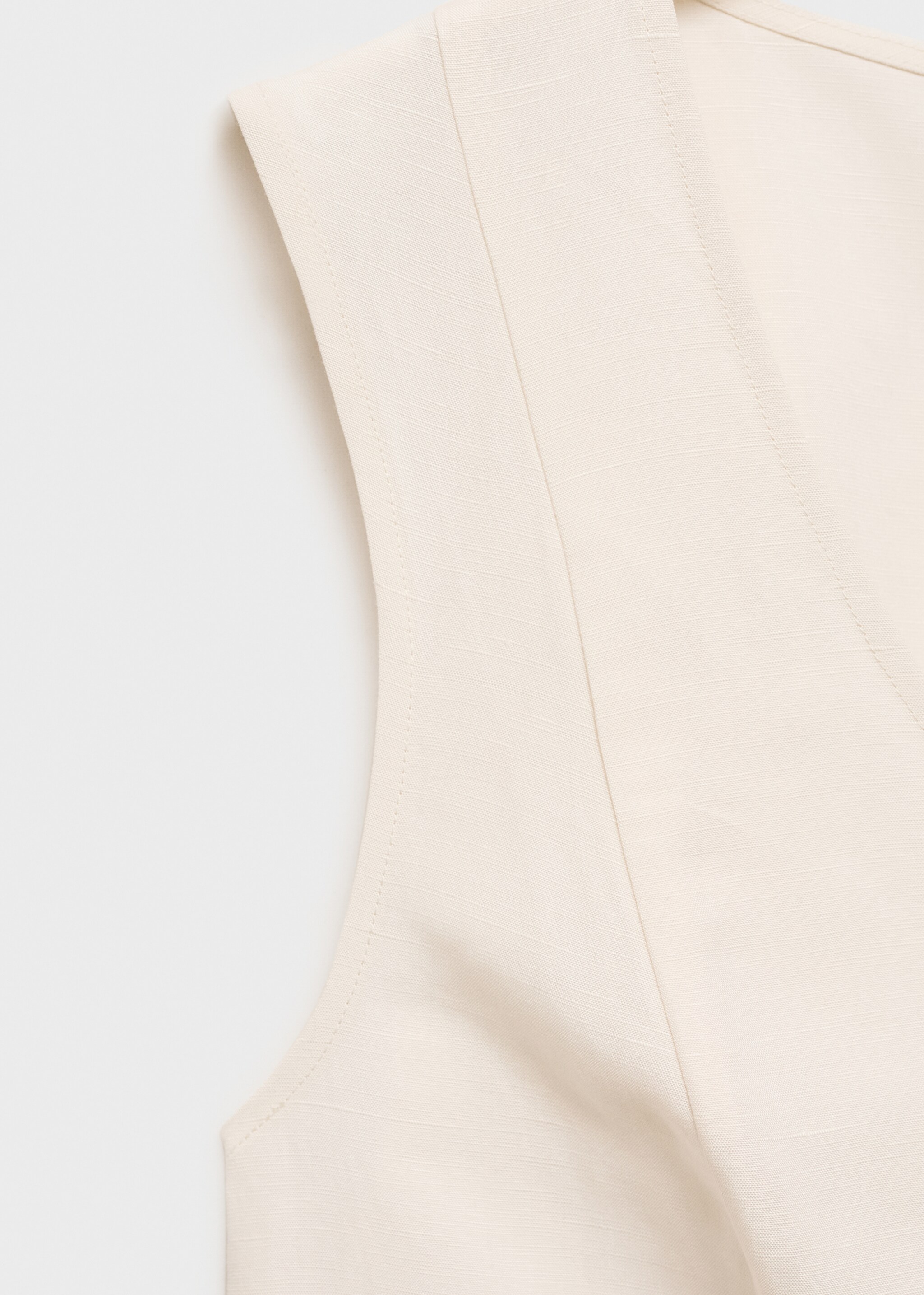 Top peplum mezcla lino - Detalle del artículo 8, Crudo. Ref: 87067179-00.
