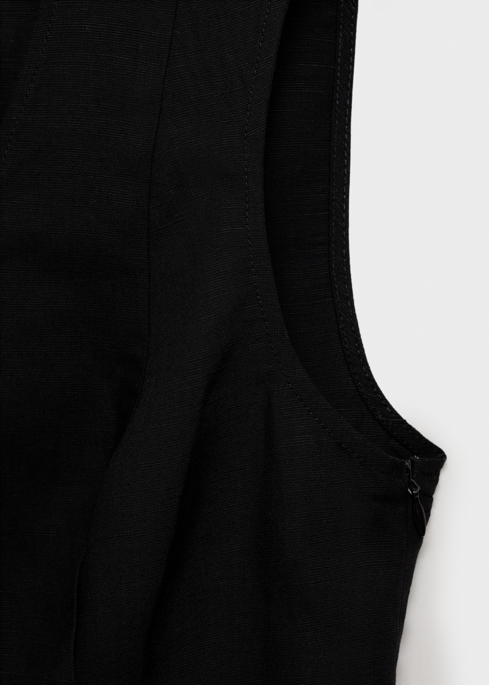 Top peplum mezcla lino - Detalle del artículo 8, Negro. Ref: 87067179-00.