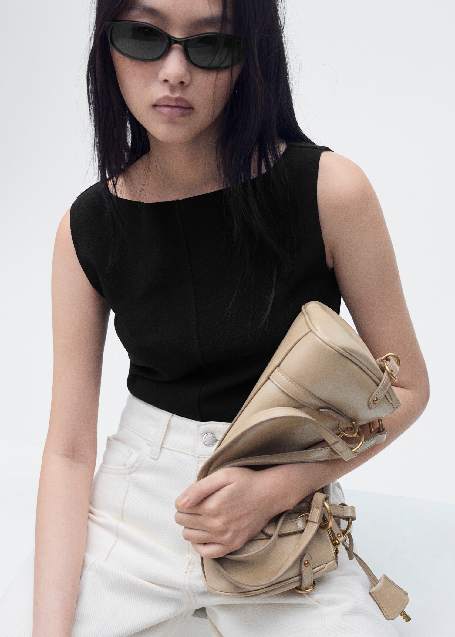 Boat-neck knitted top - Medium plane