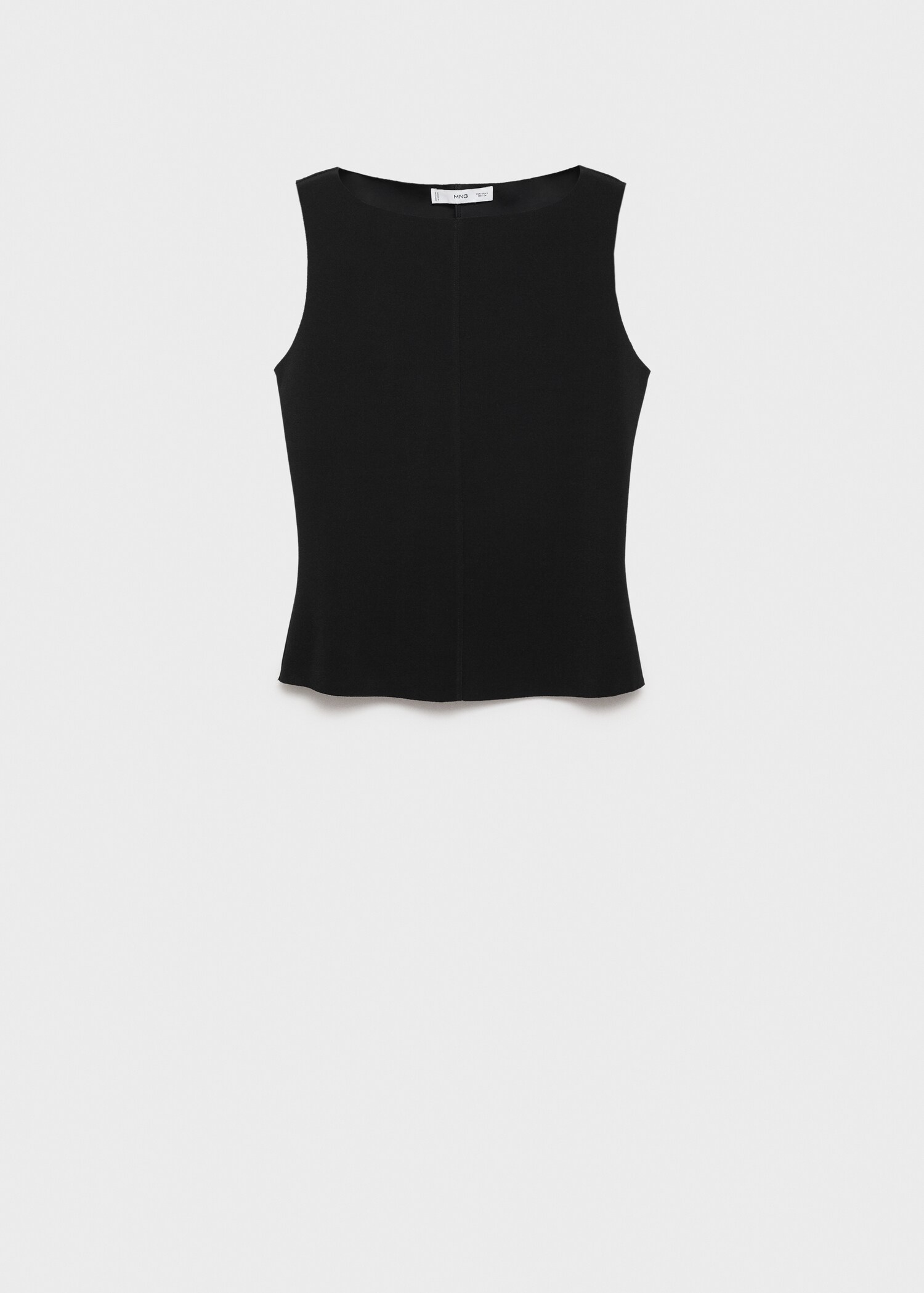 Boat-neck knitted top - Article without model