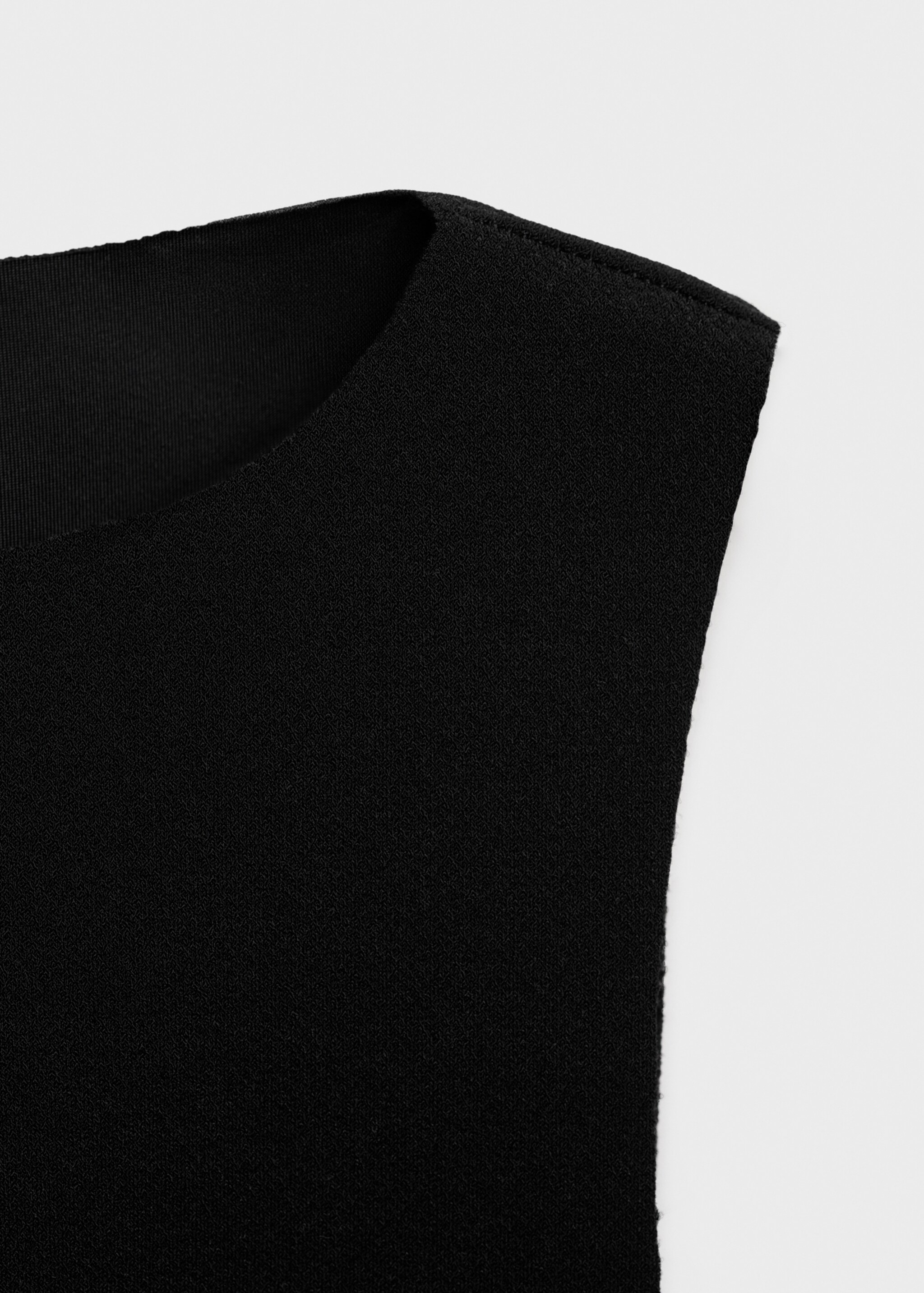 Boat-neck knitted top - Details of the article 0, Black. Ref: 87067180-00.