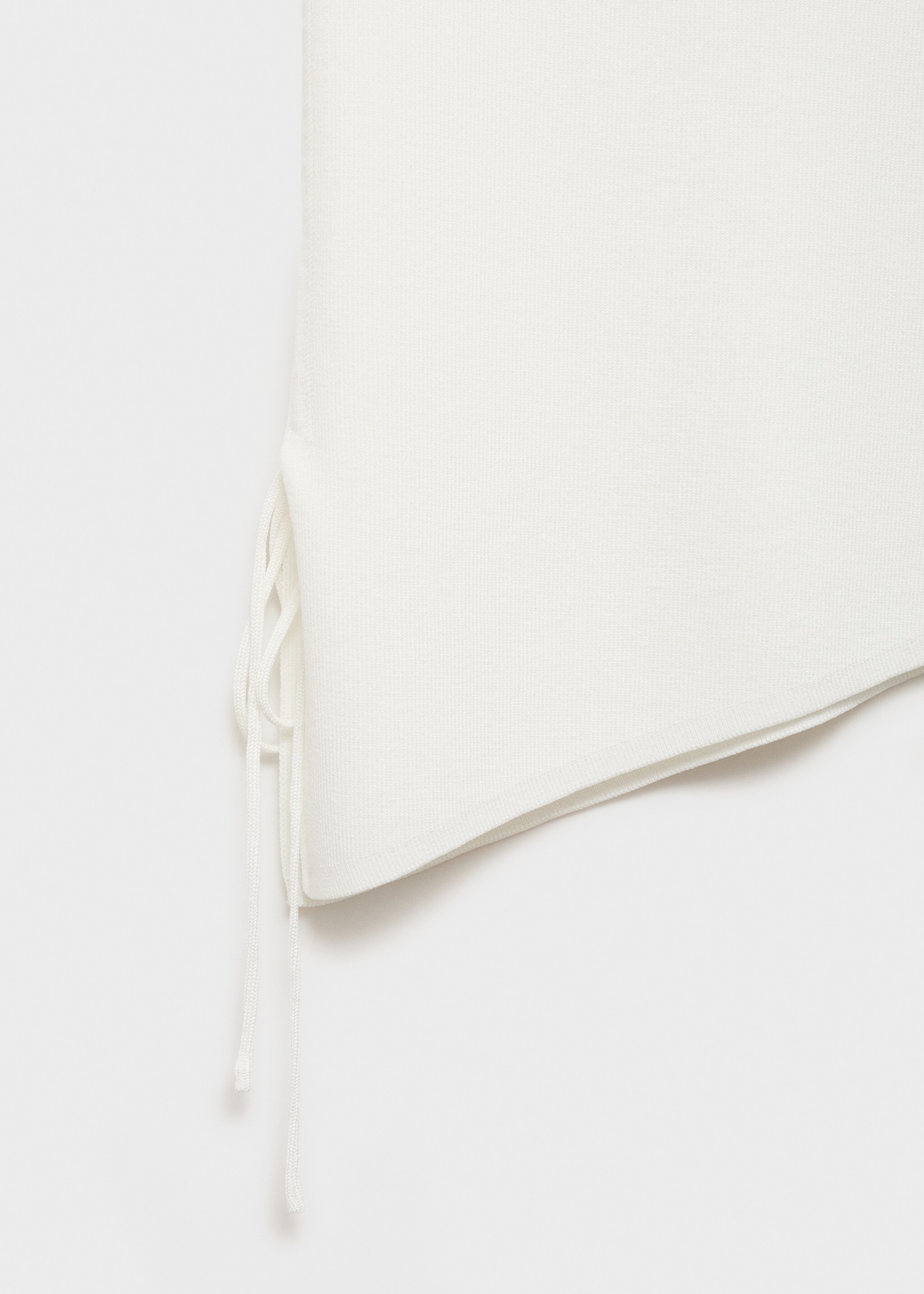 Asymmetrical low knit jersey - Details of the article 0, Ecru. Ref: 87067182-00.