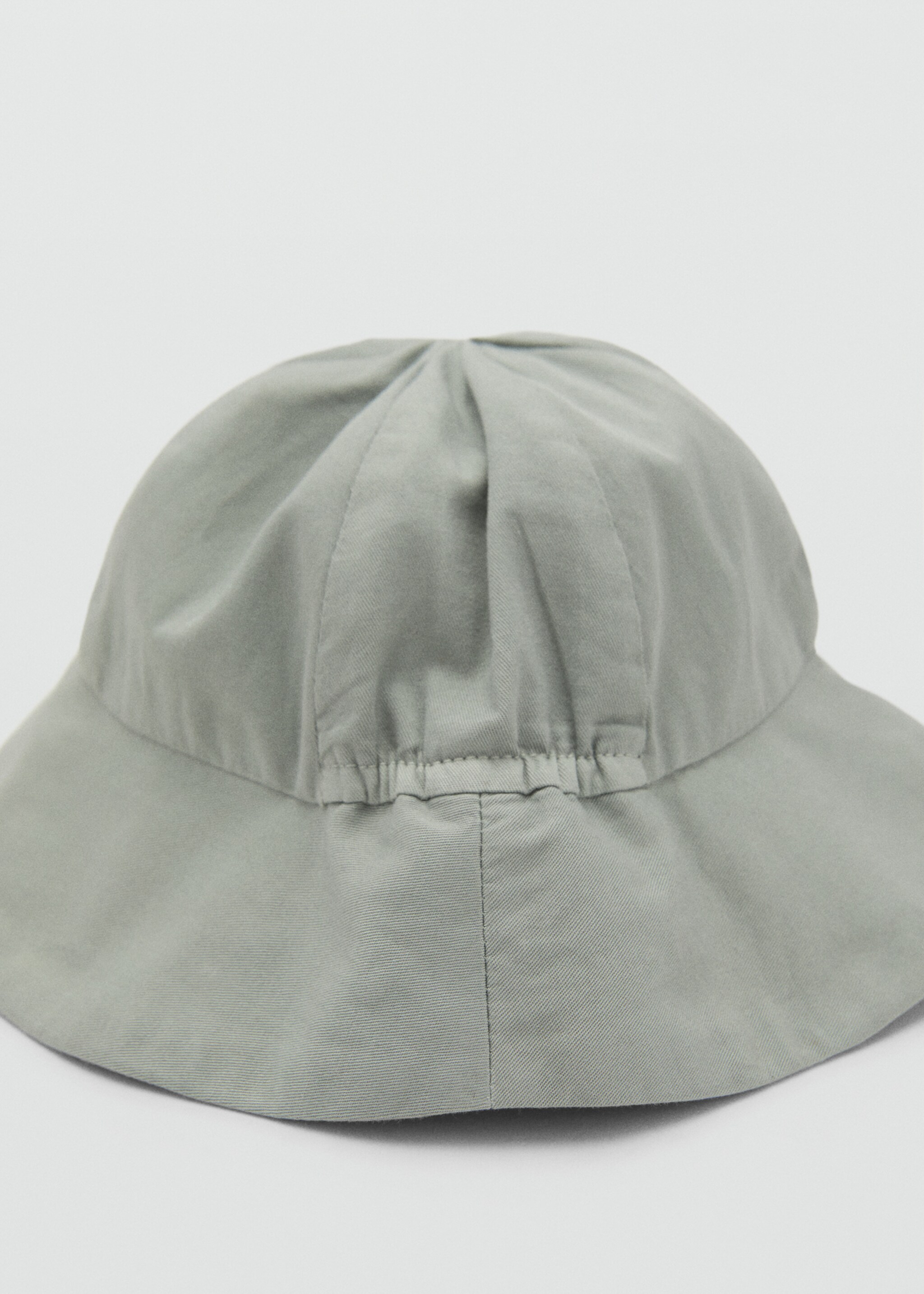 Marszczona czapka z bawełny - Szczegóły artykułu 1, Zielony. Ref: 87067189-00.