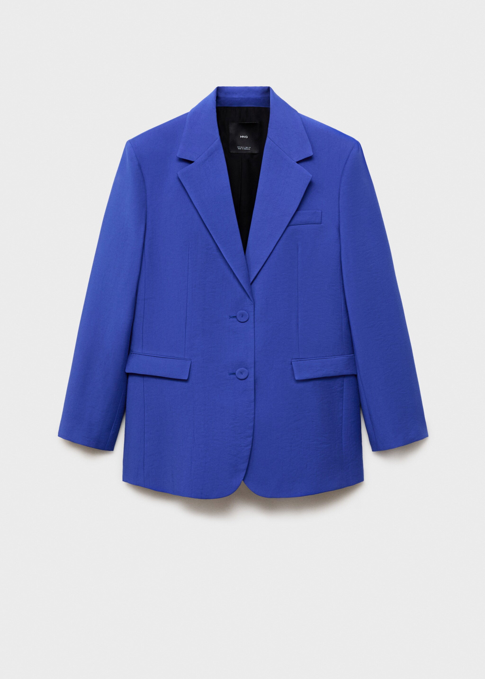 Structured suit blazer - Article without model, Blue. Ref: 87067194-00.