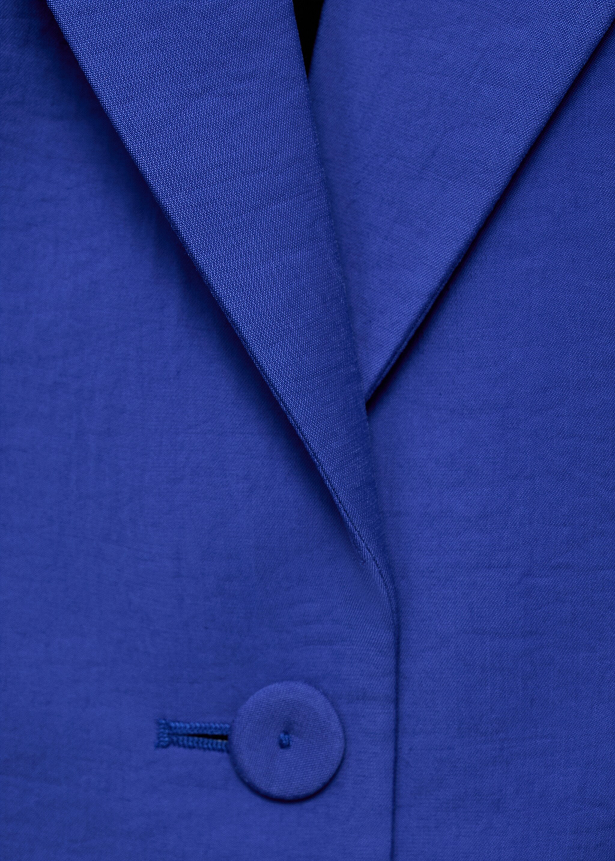 Structured suit blazer - Details of the article 8, Blue. Ref: 87067194-00.
