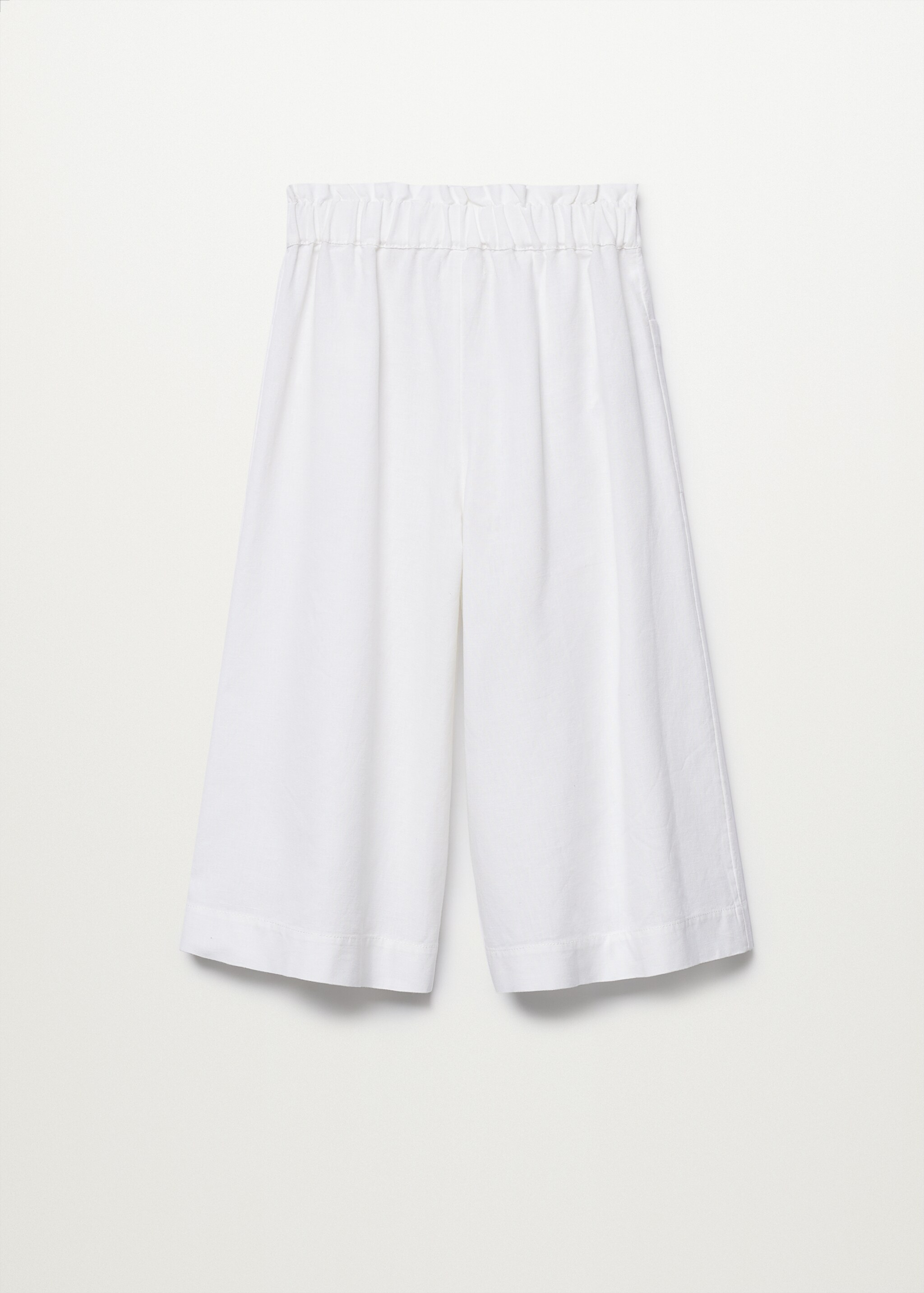 Cotton linen culotte trousers - Reverse of the article