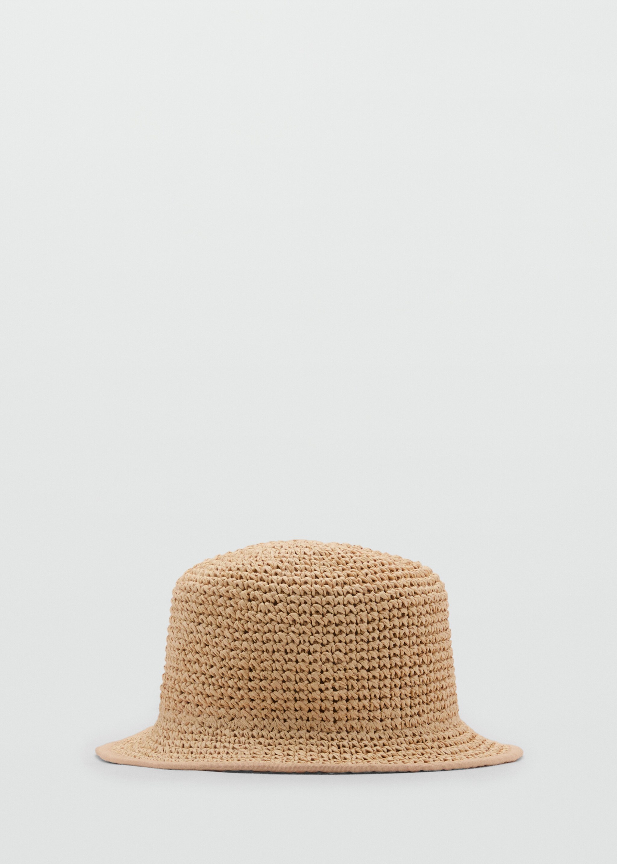 Natural fibre bucket hat - Article without model, Ecru. Ref: 87067669-00.