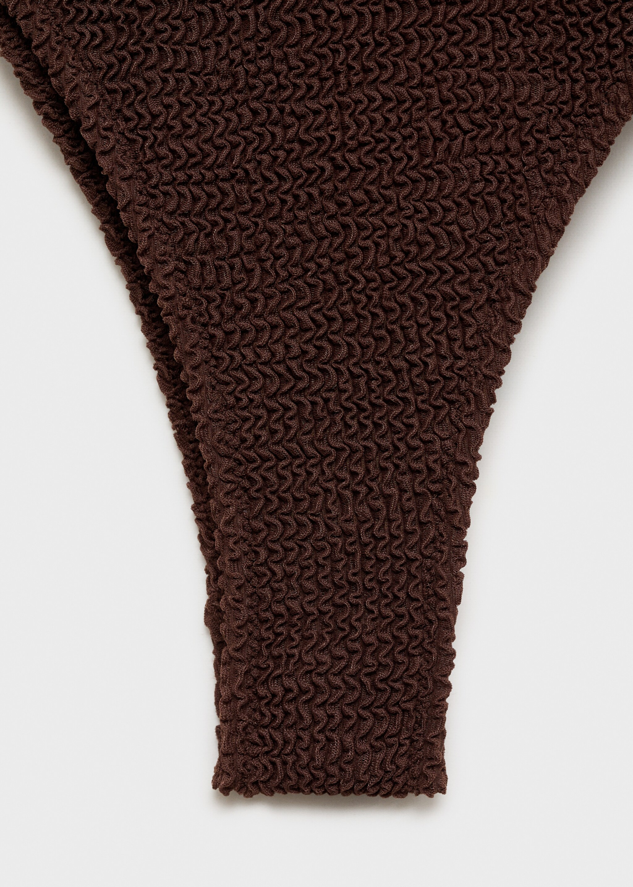 Texturált pántos fürdőruha - A termék adatai 0, Csokoládé. Ref: 87067676-00.