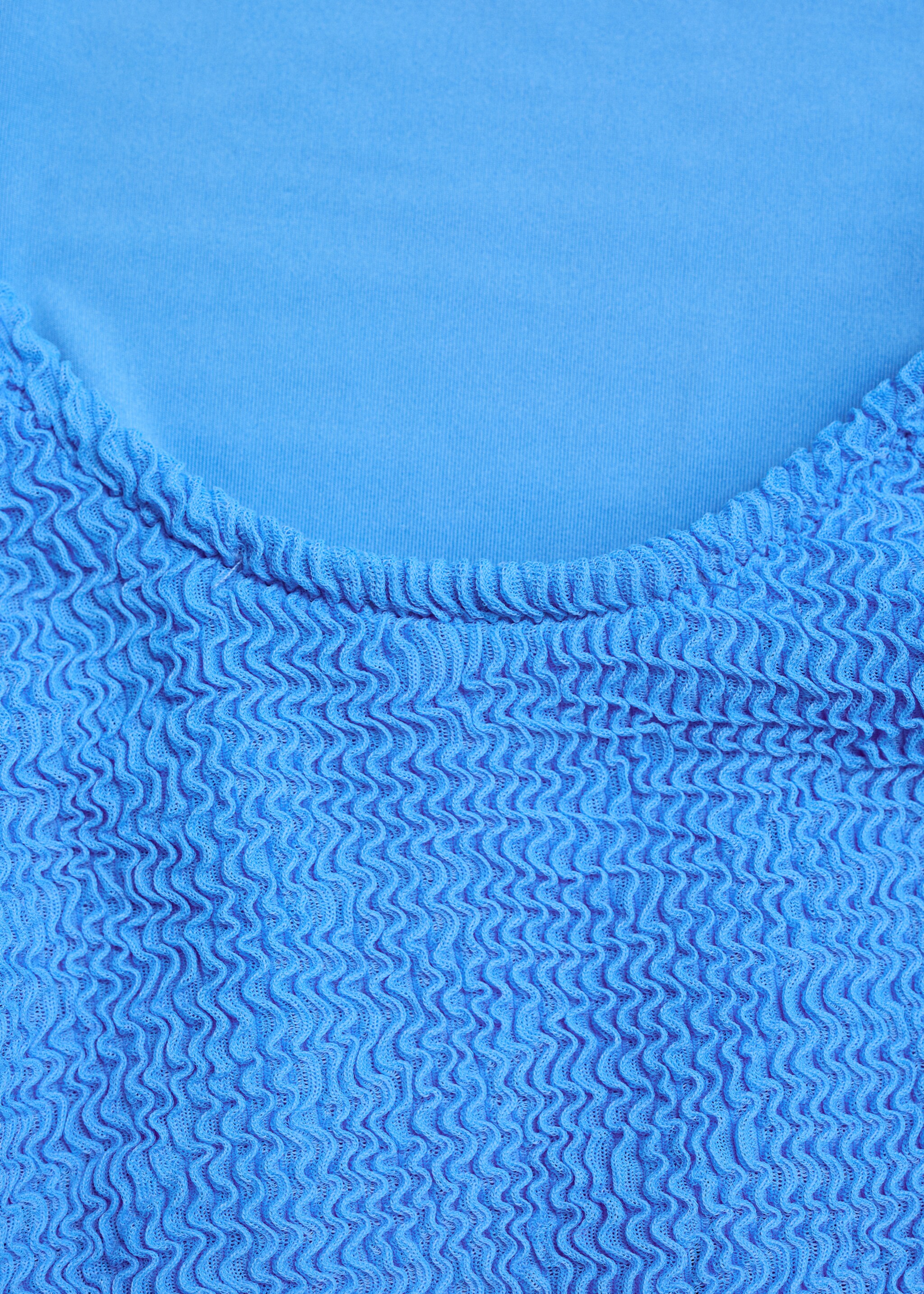 Textured swimsuit with straps - Details of the article 0, Sky Blue. Ref: 87067676-00.